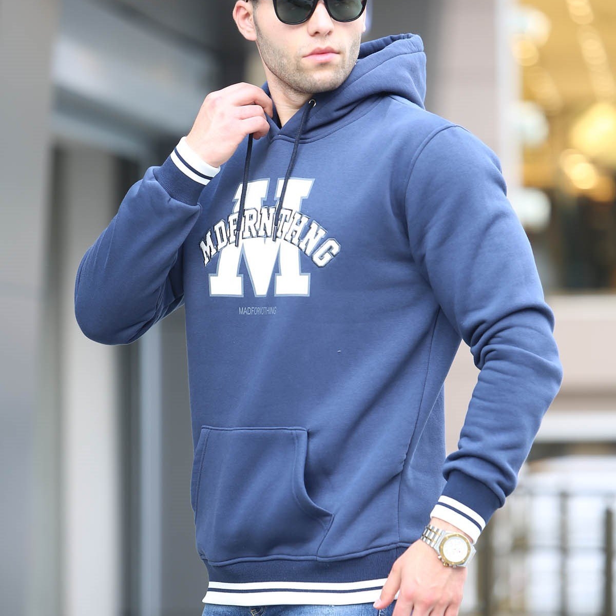 Lacivert Nakışlı Kapüşonlu Sweatshirt 6012 Fiyatları | Flo