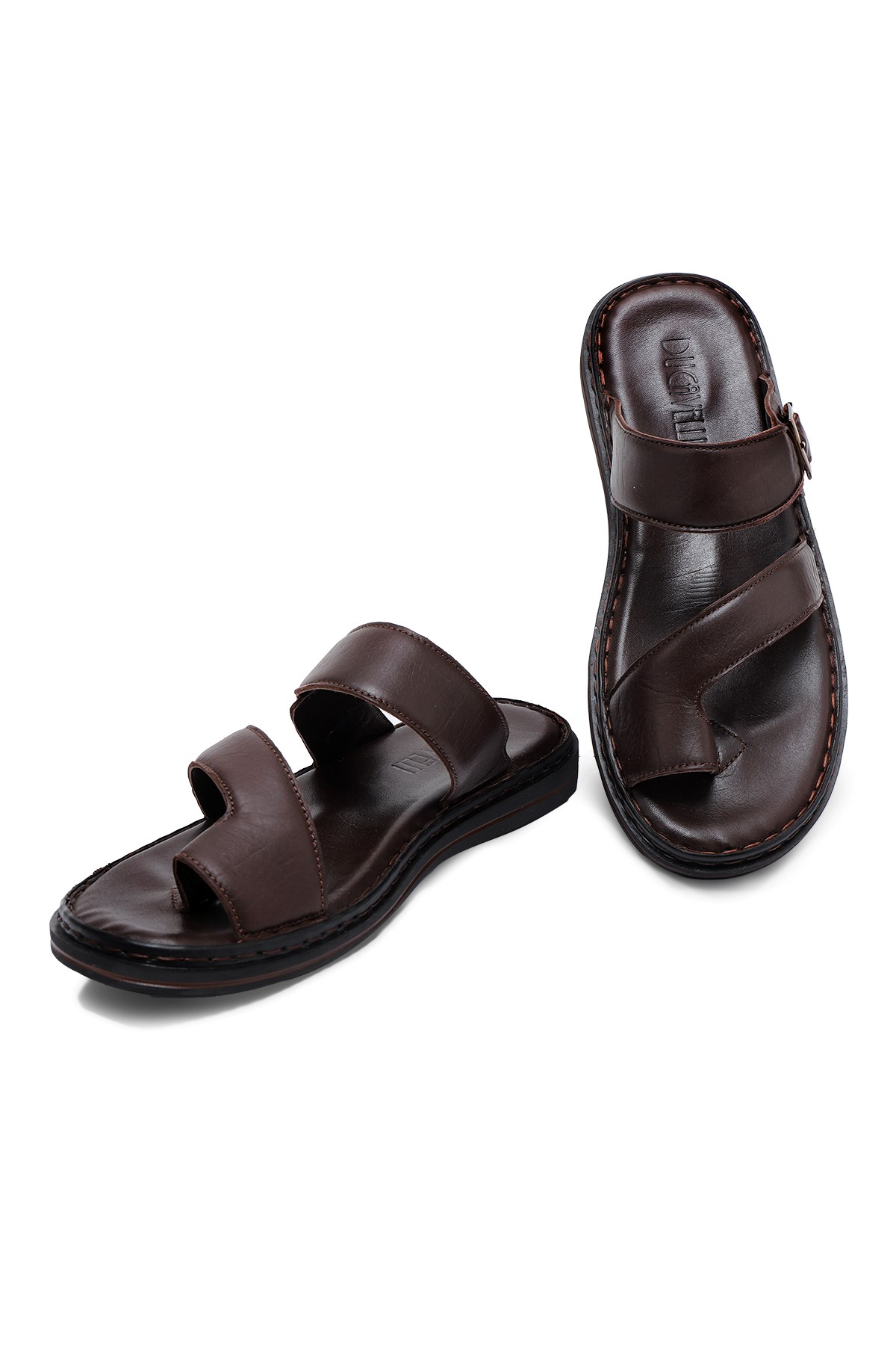 Palmira Hakiki Deri Erkek Terliği, Hakiki Deri Terlik, Ortopedik Taban Terlik, Hafif Deri - Görsel 4