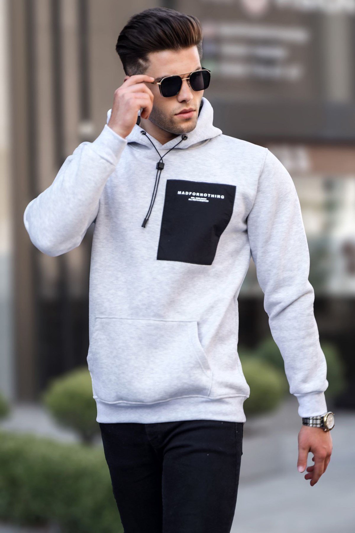 Karmelanj Baskılı Kapşonlu Sweatshirt 6004