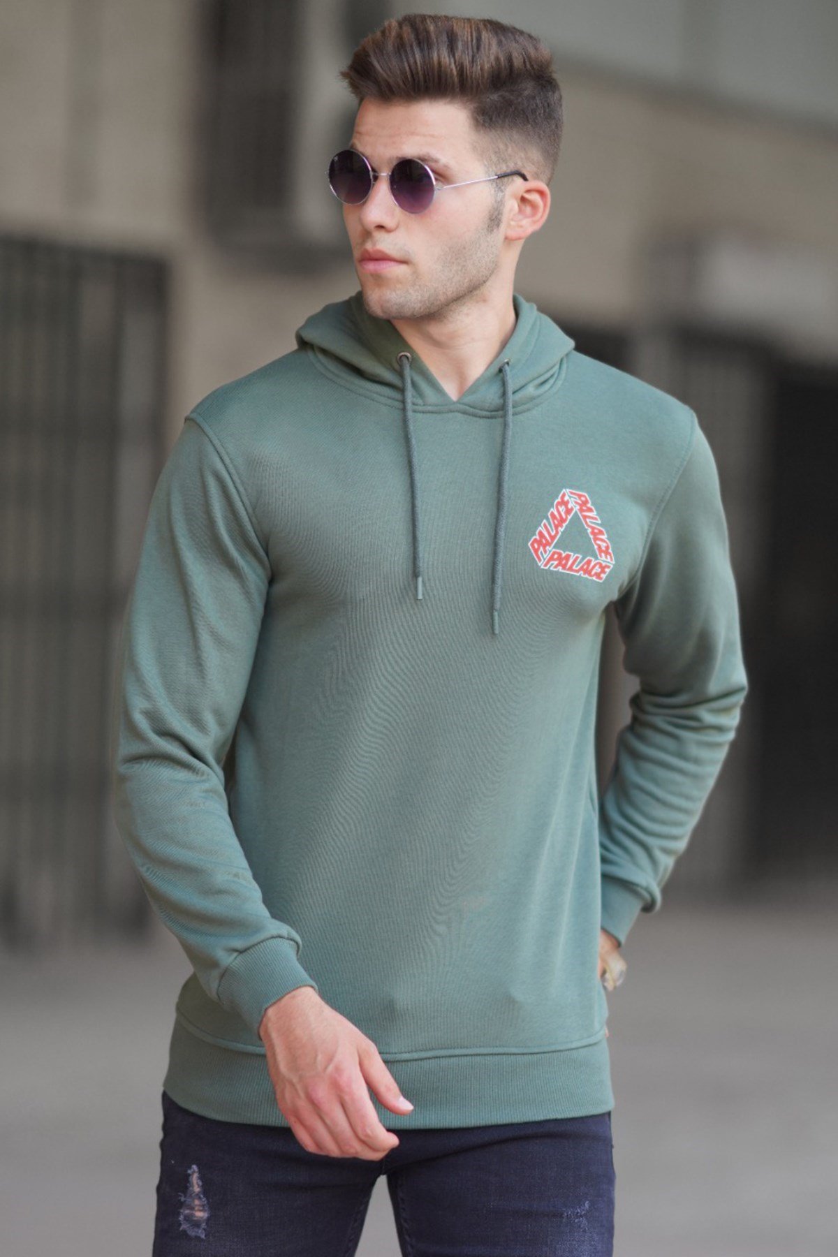 Haki Baskılı Sweatshirt 5303