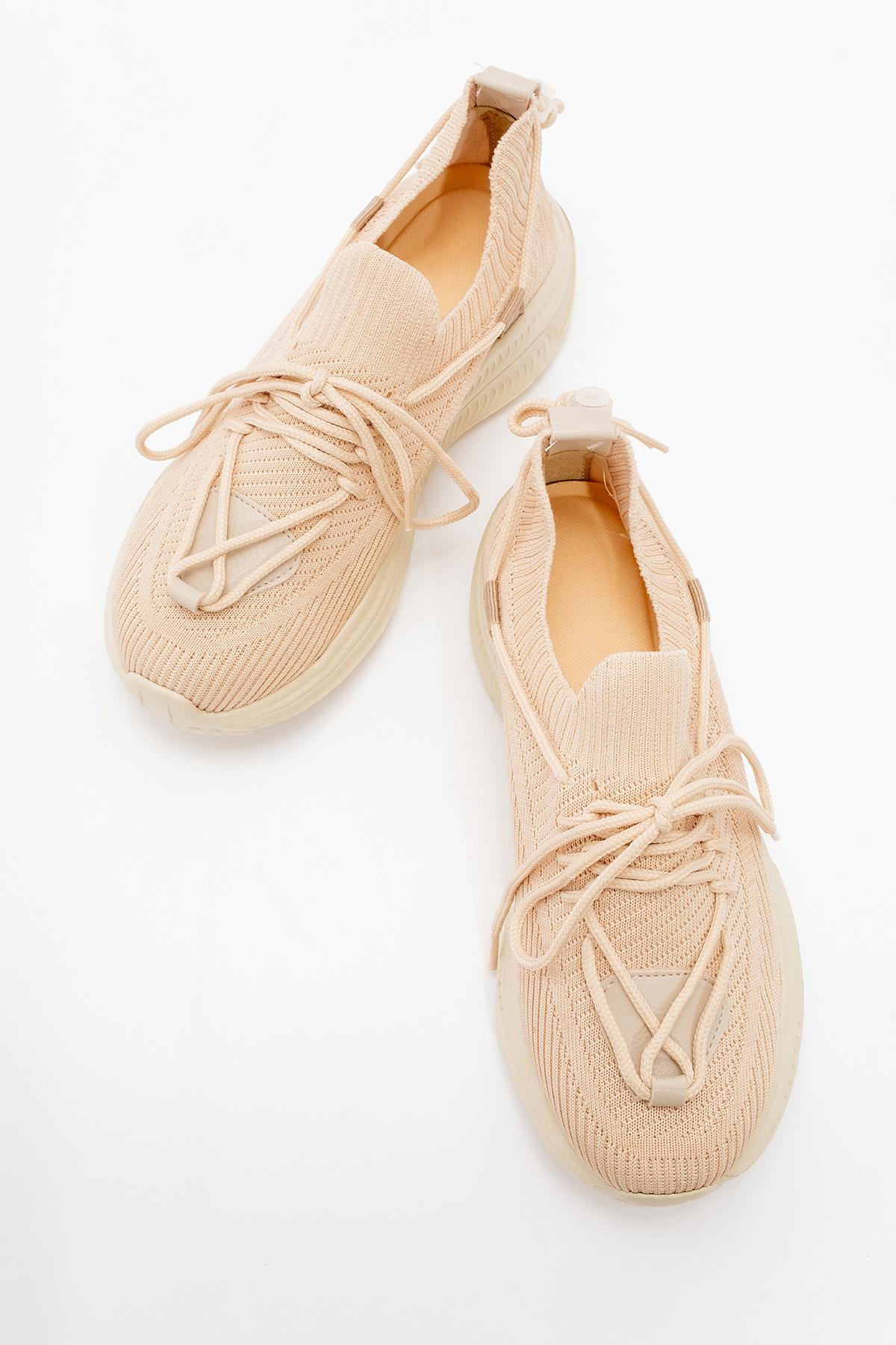 Kaydırmaz Kadın Spor Ayakabı NUDE - Görsel 6