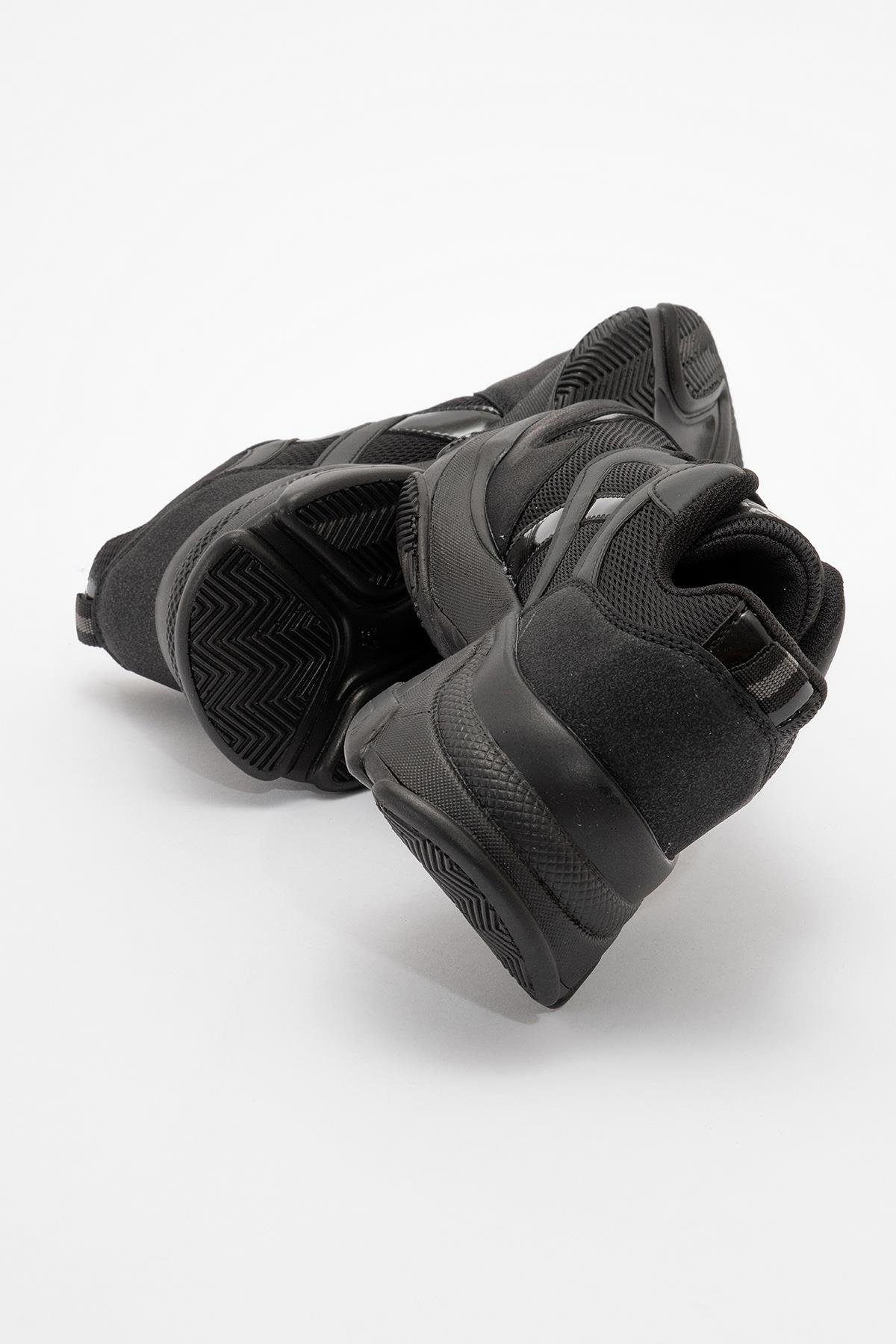 Bağcıklı Kadın Spor Ayakkabı SİYAH SİYAH - Görsel 5