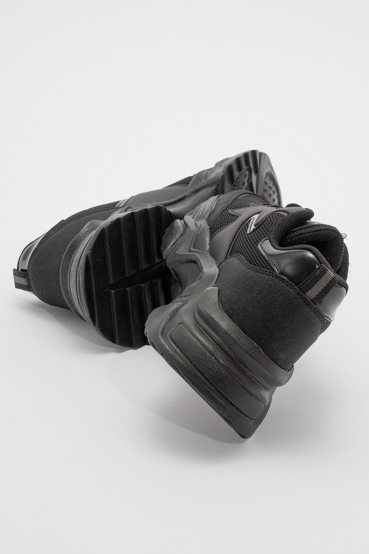 Bağcıklı Kadın Spor Ayakkabı SİYAH SİYAH - Görsel 5