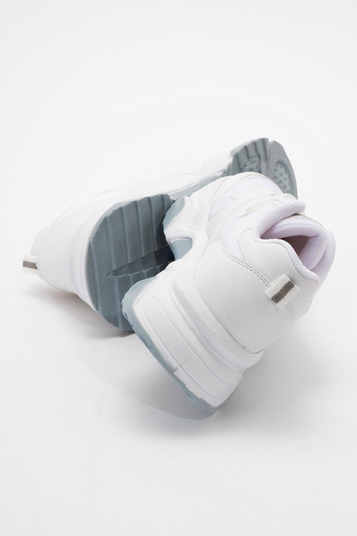 Bağcıklı Kadın Spor Ayakkabı BEYAZ BEYAZ - Görsel 5