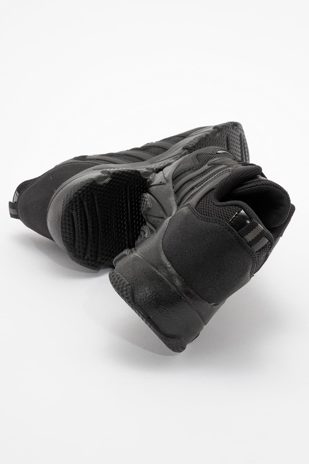 Bağcıklı Kadın Spor Ayakkabı SİYAH SİYAH - Görsel 5