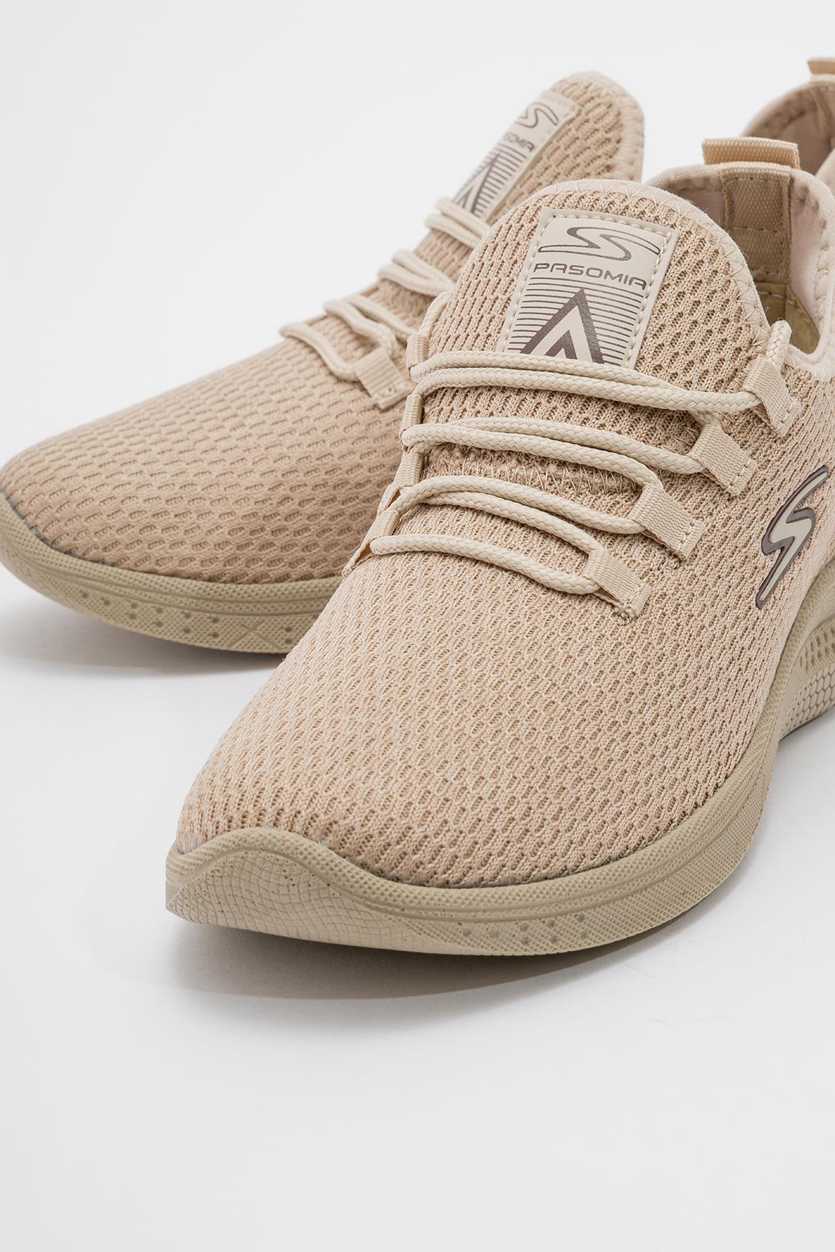 Kadın Triko Spor Ayakkabı BEJ - Görsel 4