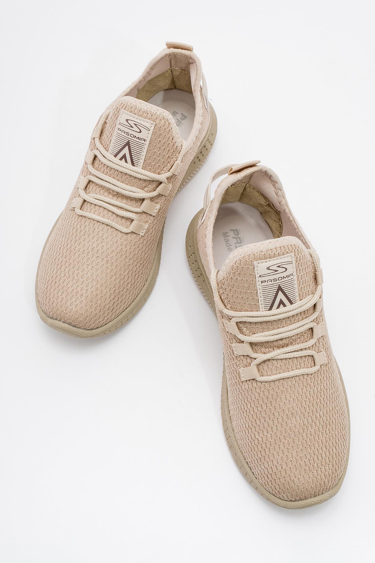 Kadın Triko Spor Ayakkabı BEJ - Görsel 6