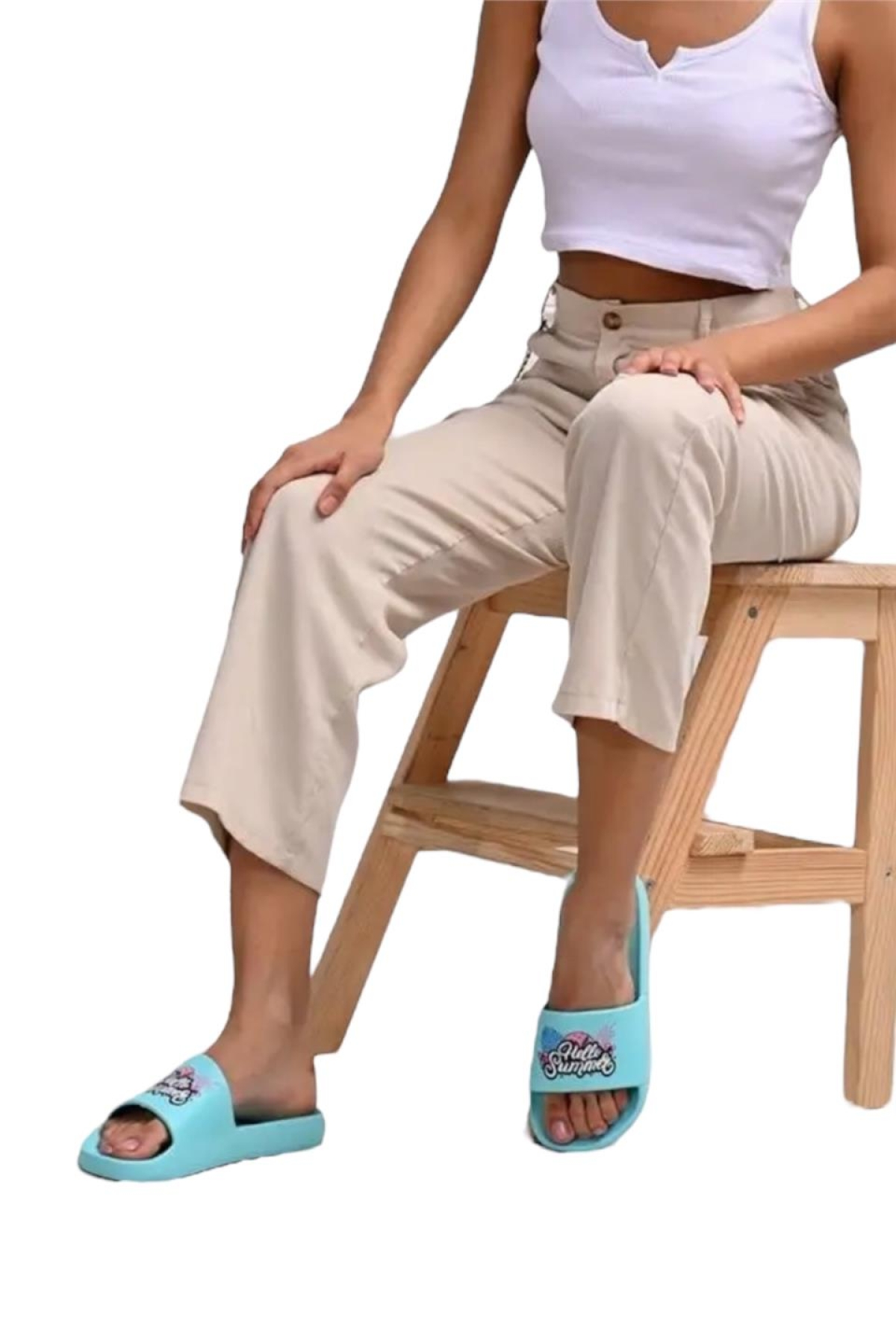 Eva Plaj Havuz Kadın Terlik TURKUAZ - Görsel 6