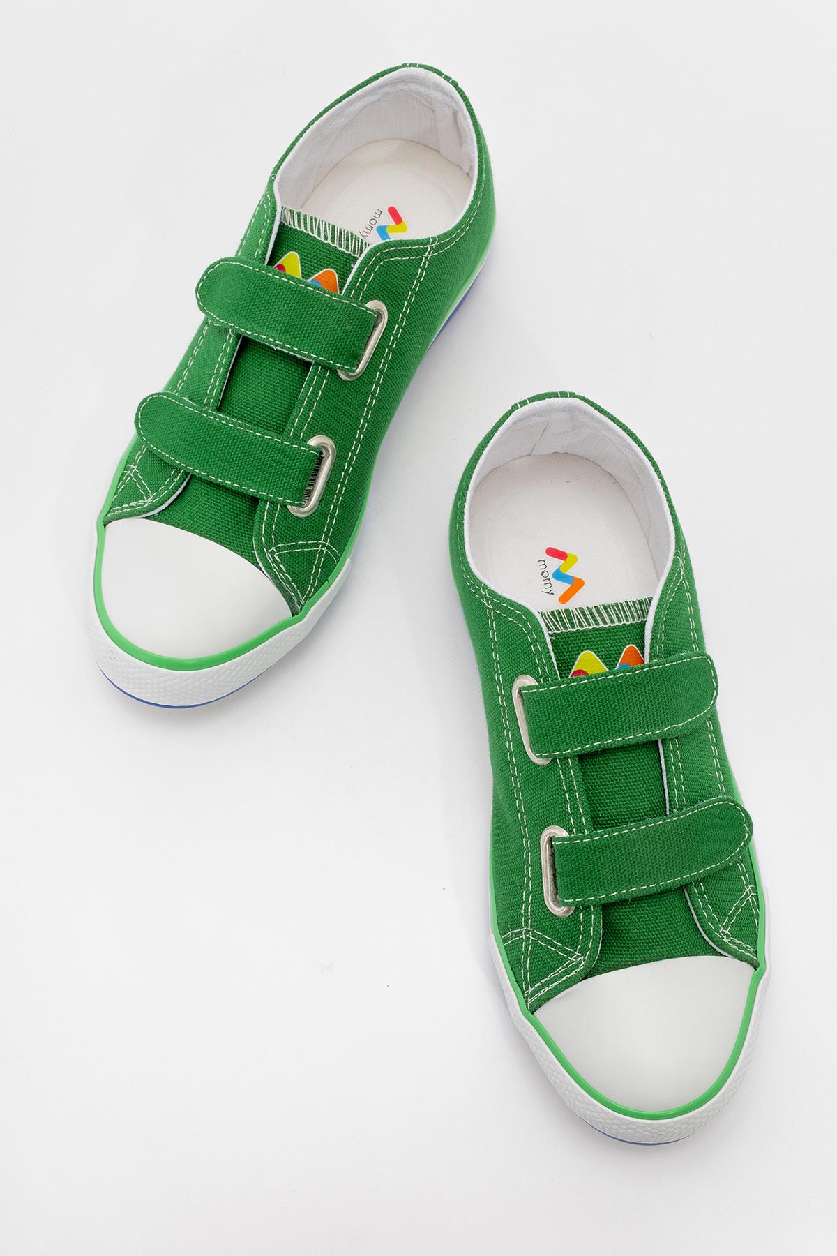 Çocuk Cırtlı Spor Ayakkabı YEŞİL - Görsel 6