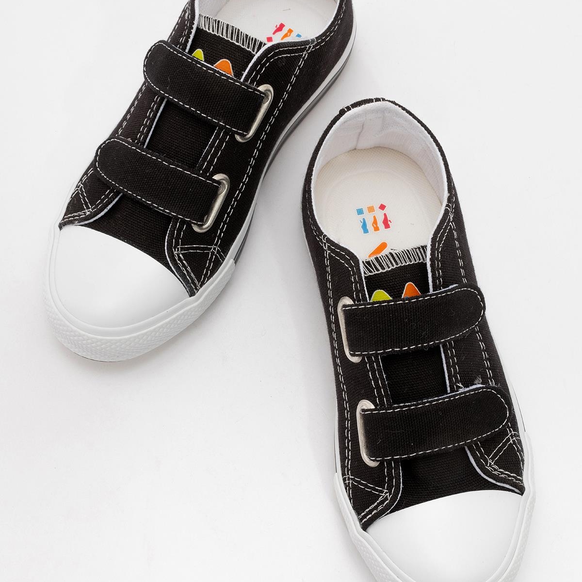 Çocuk Çift Cırtlı Spor Ayakkabı SİYAH - Görsel 7