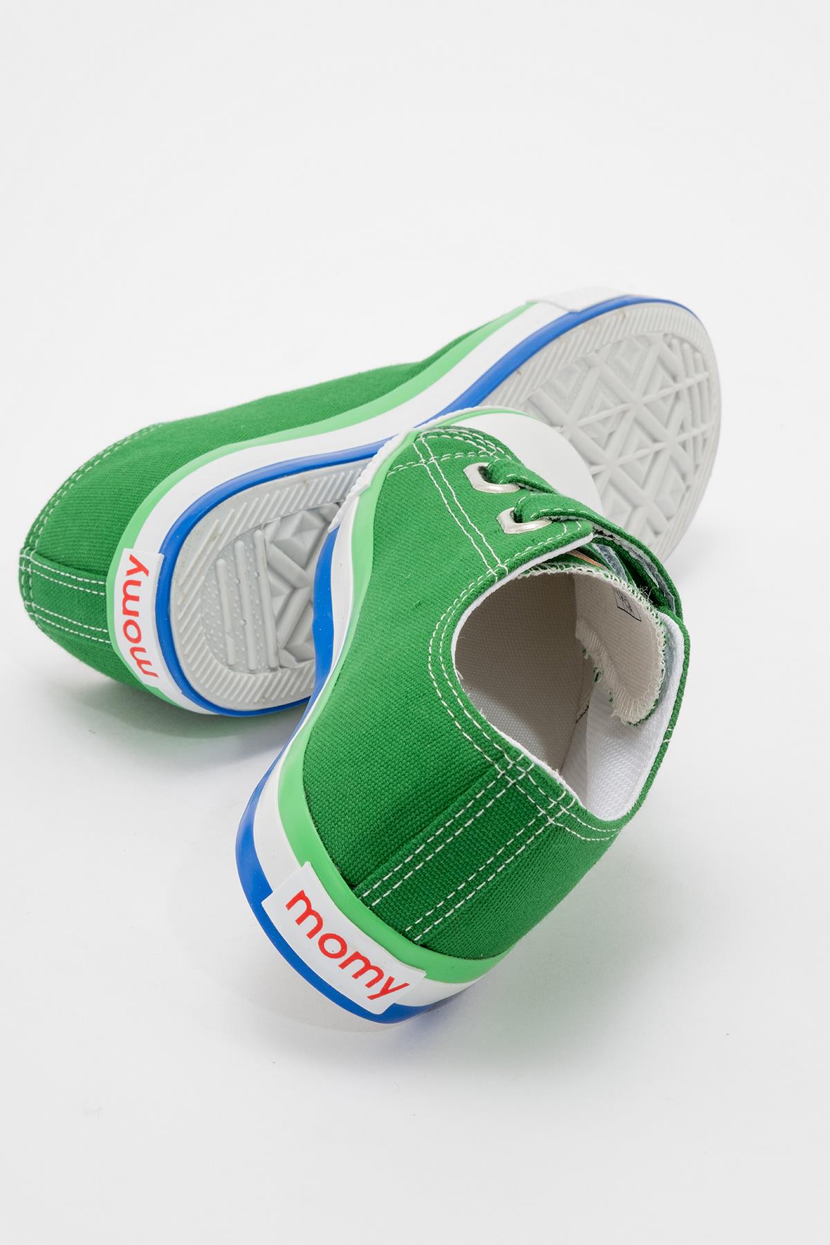 Çocuk Çift Cırtlı Spor Ayakkabı YEŞİL - Görsel 5