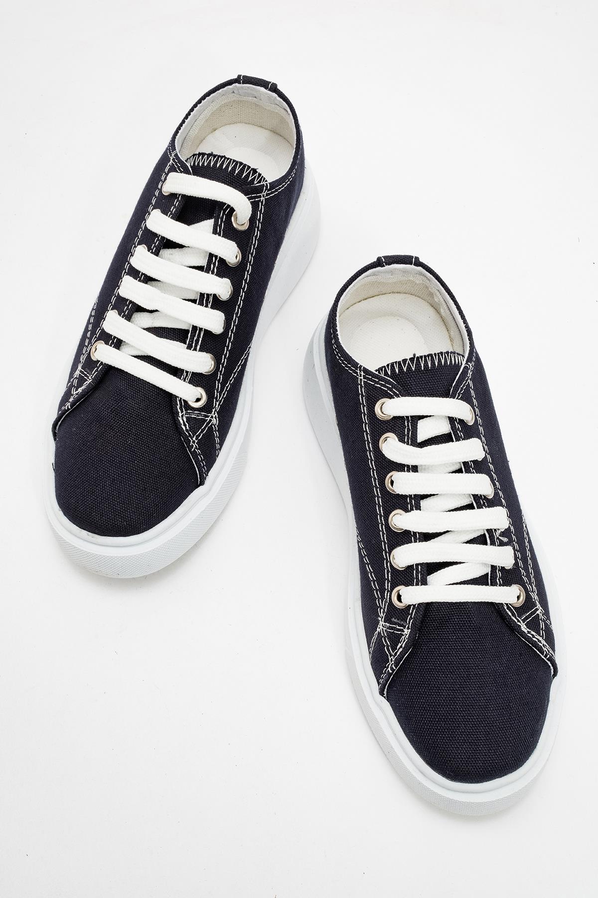 Keten Kadın Spor Ayakkabı LACİ BEYAZ - Görsel 4