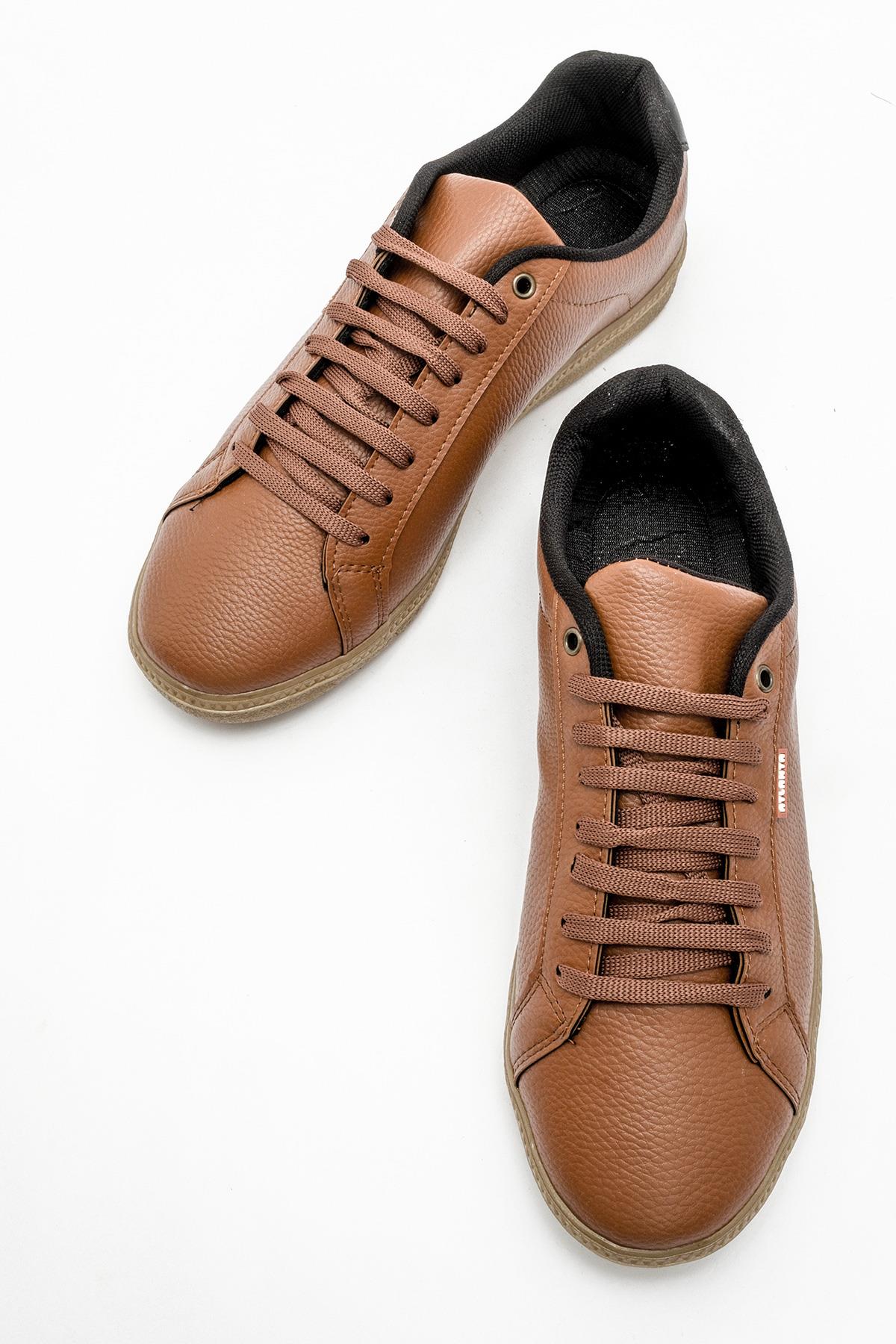 Bağcıklı Erkek Spor Ayakkabı TABA KAHVE - Görsel 6