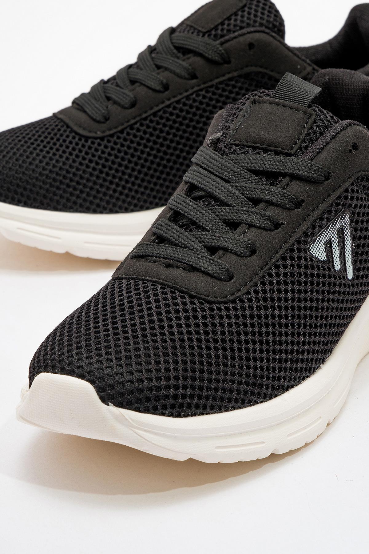 Kadın Triko Spor Ayakkabı SİYAH BEYAZ - Görsel 4