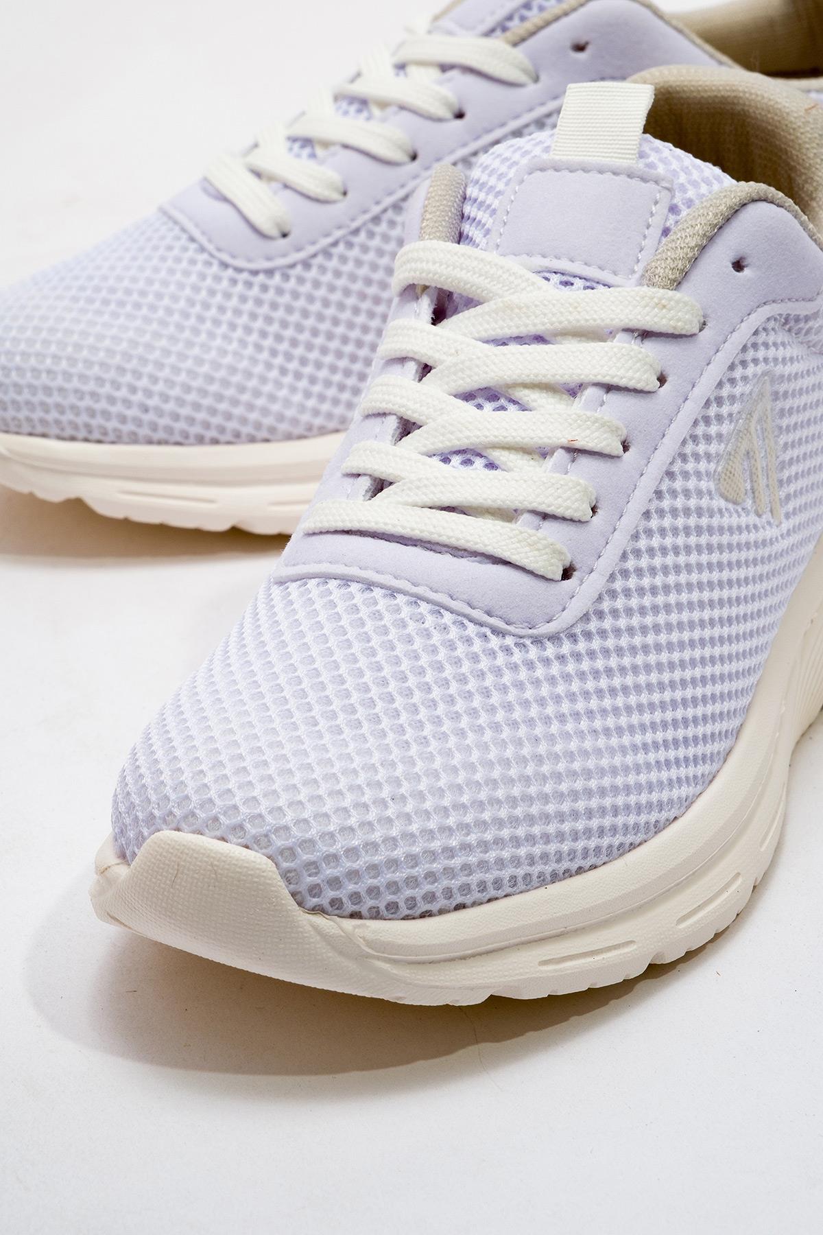 Kadın Triko Spor Ayakkabı BEYAZ BEYAZ - Görsel 4