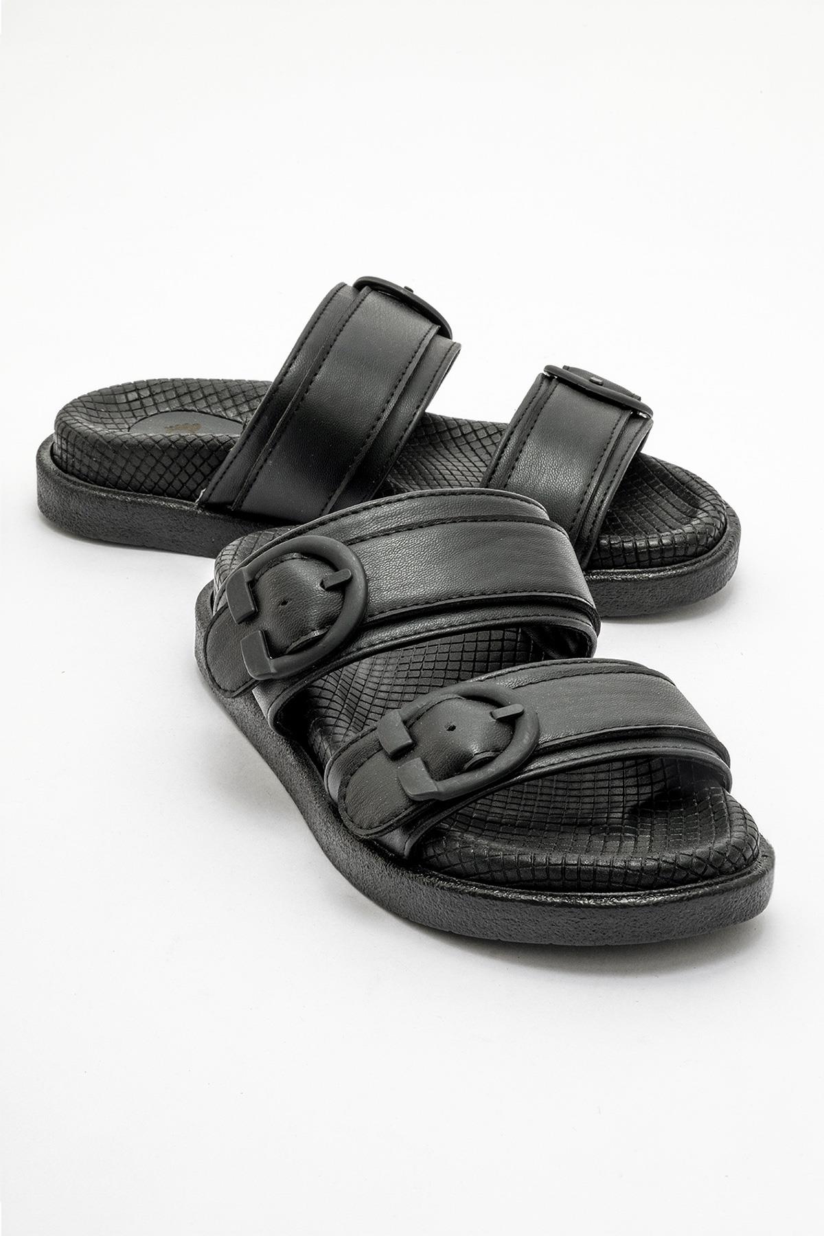 Kadın Tokalı Terlik SİYAH - Görsel 3
