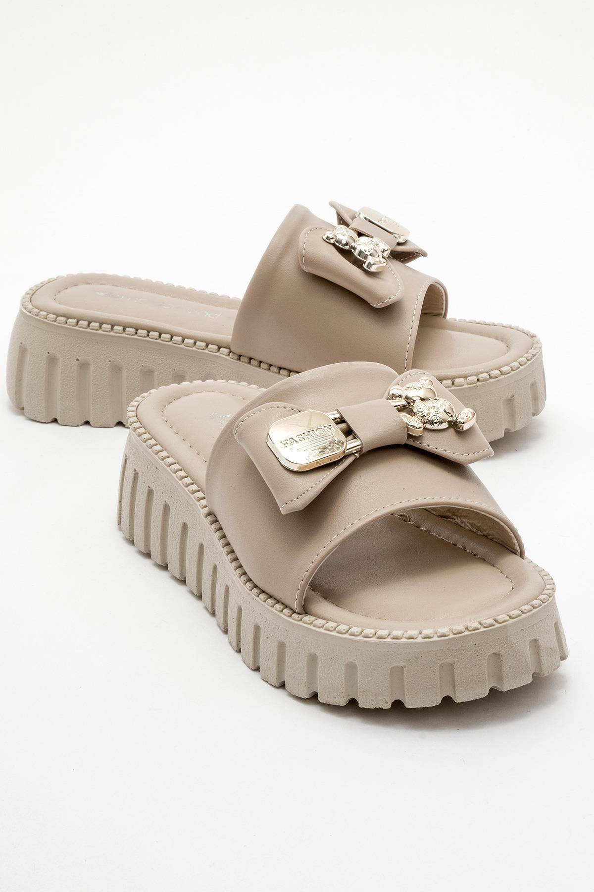 Kadın Ayıcık Tokalı Terlik NUDE - Görsel 3