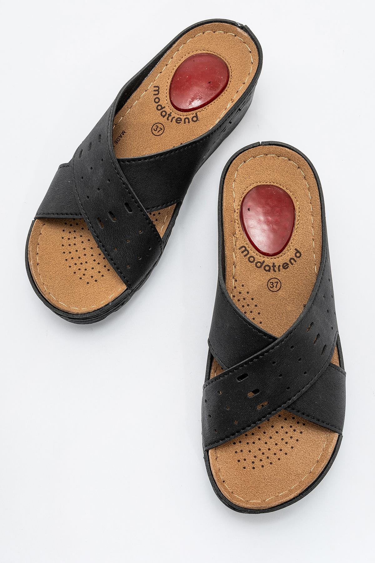 Kadın Düz Terlik SİYAH - Görsel 6