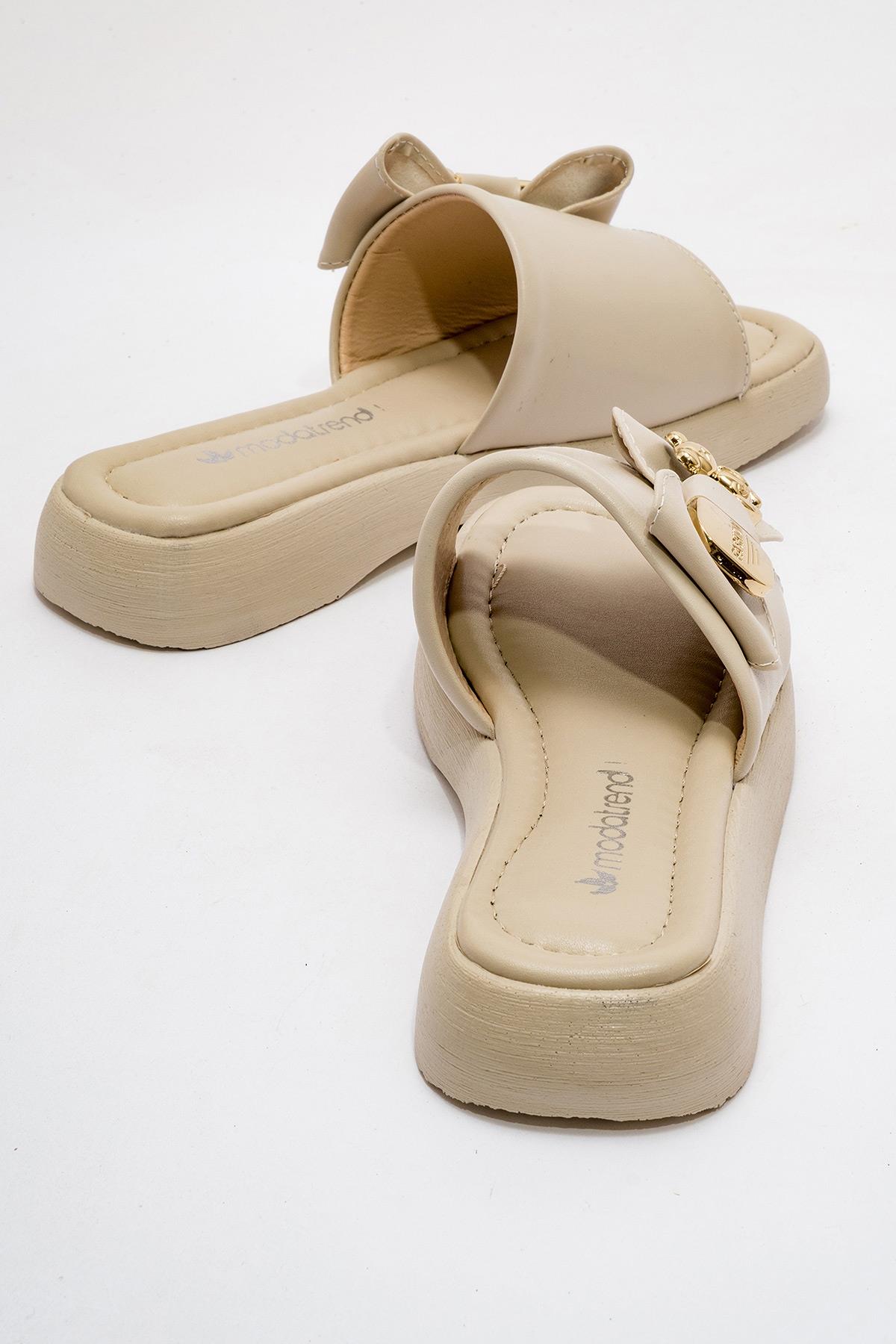 Kadın Ayıcık Tokalı Terlik TEN - Görsel 5