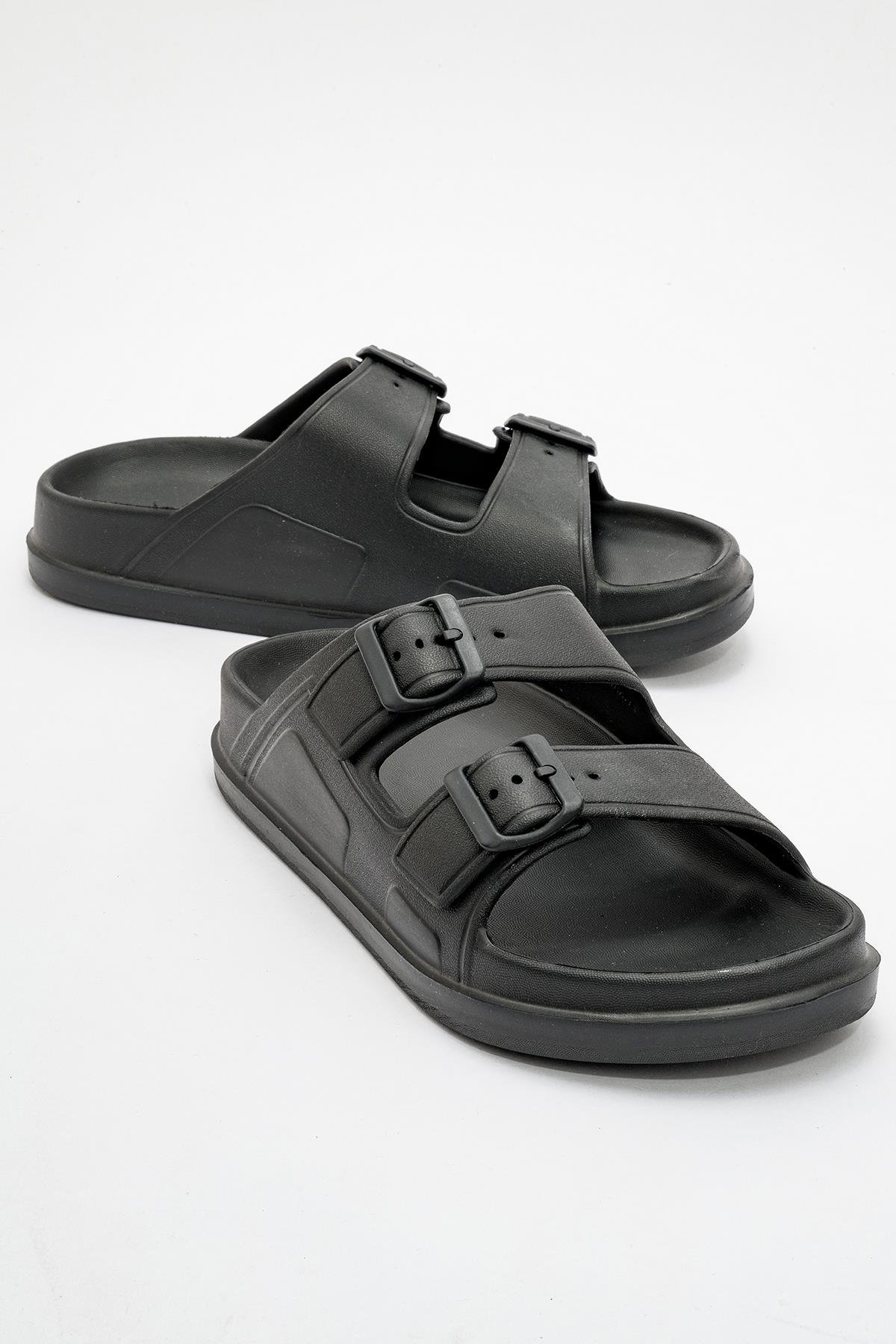 Erkek Tokalı Terlik SİYAH - Görsel 3