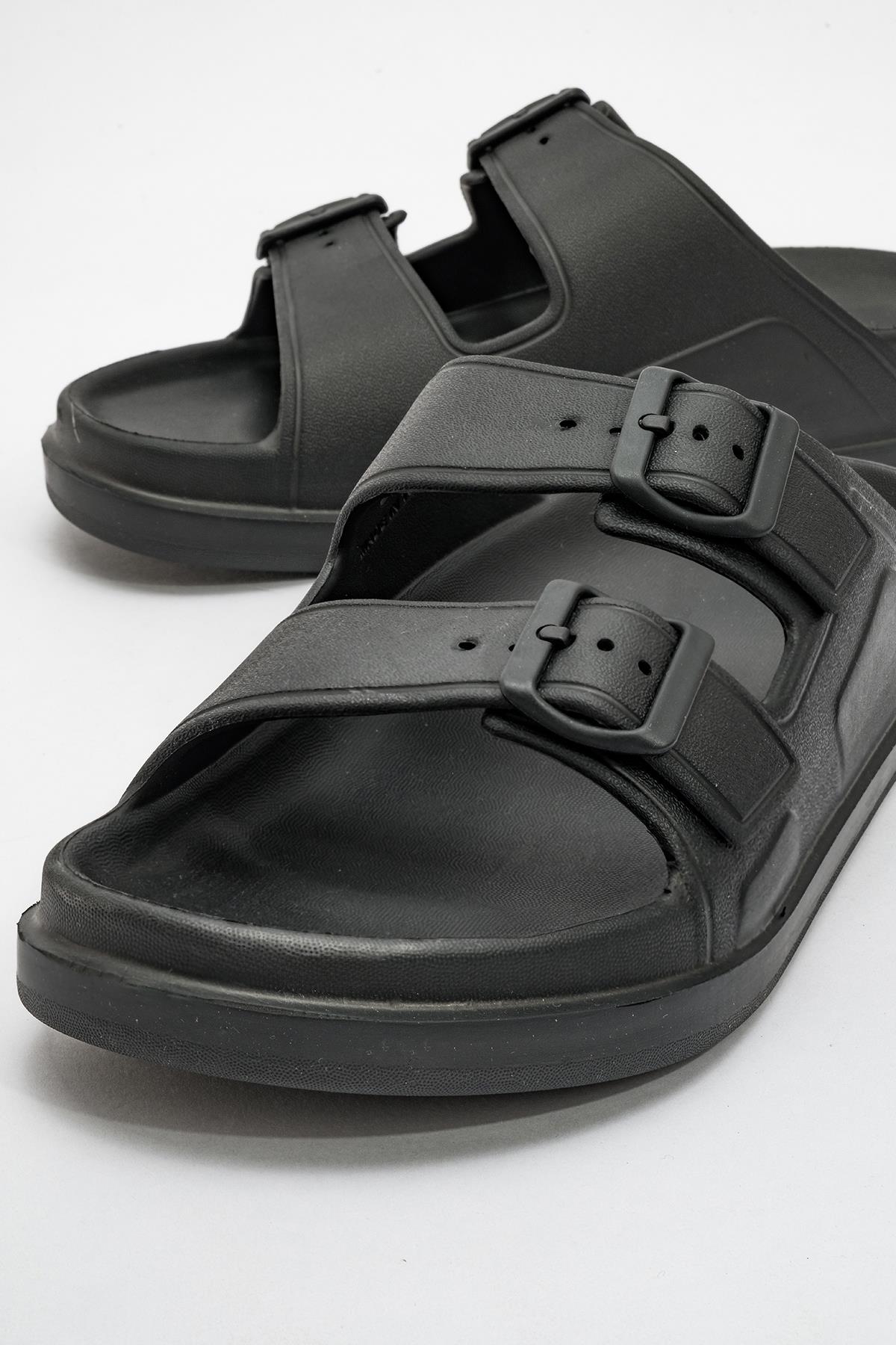 Erkek Tokalı Terlik SİYAH - Görsel 4