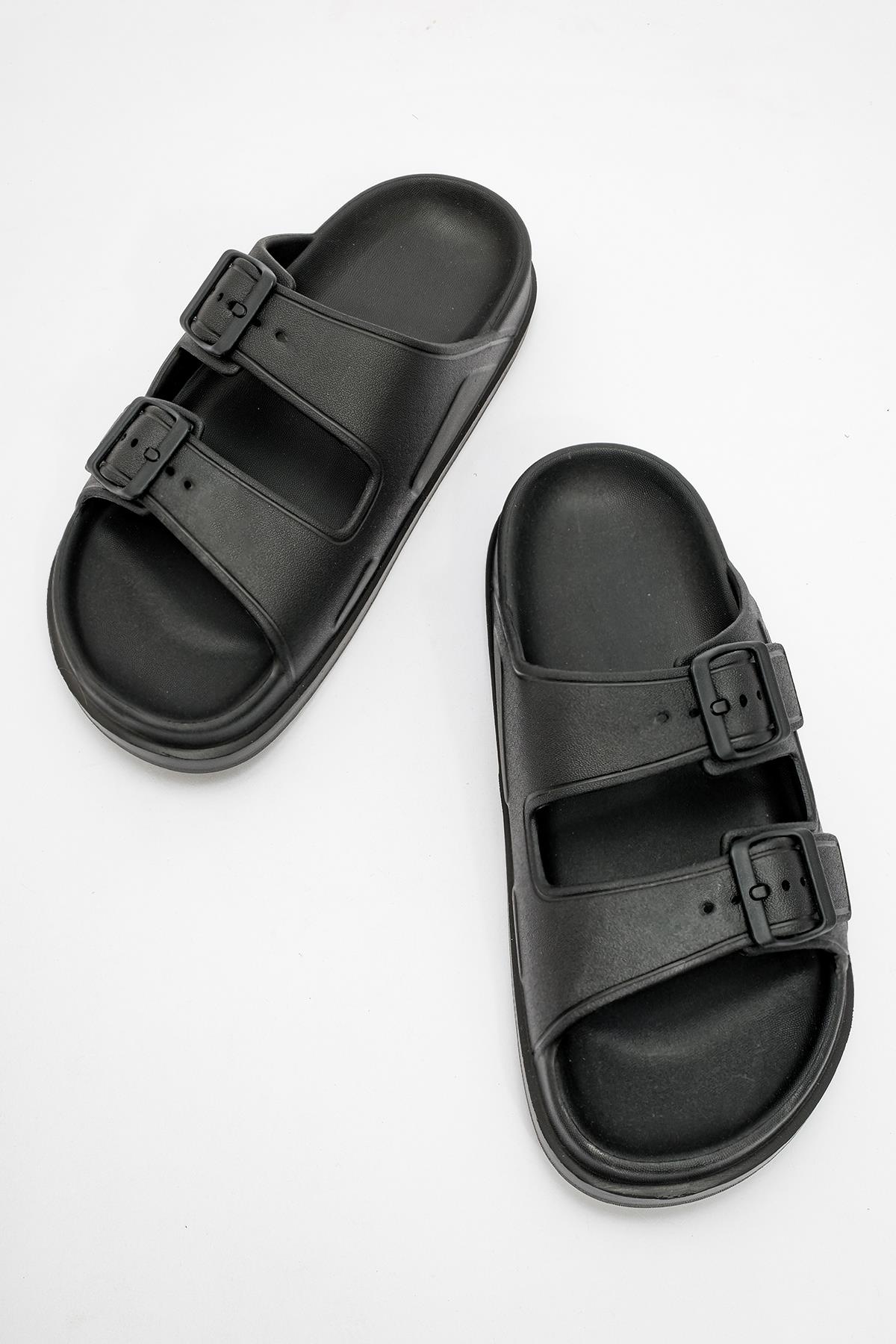 Erkek Tokalı Terlik SİYAH - Görsel 6