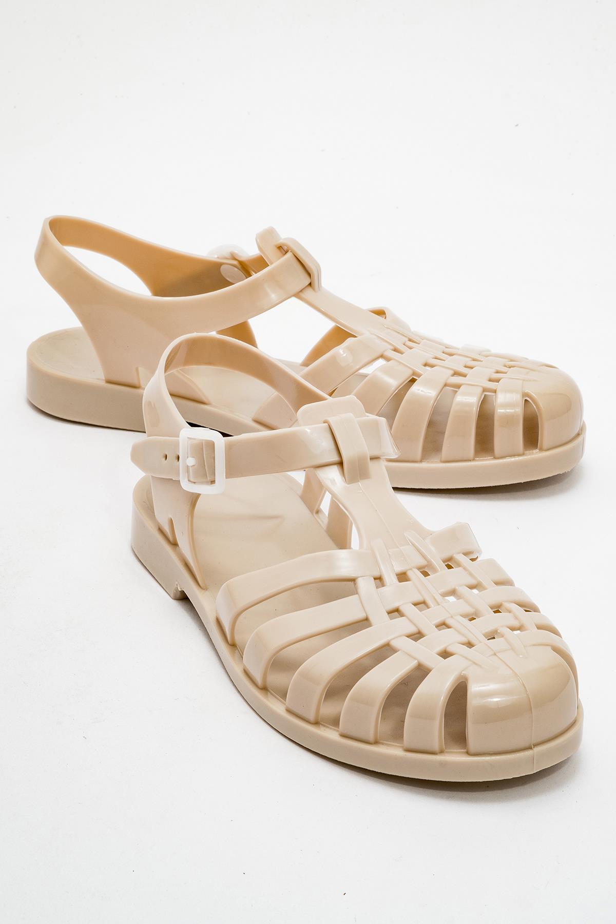 Kadın Plaj Sandalet BEJ - Görsel 3