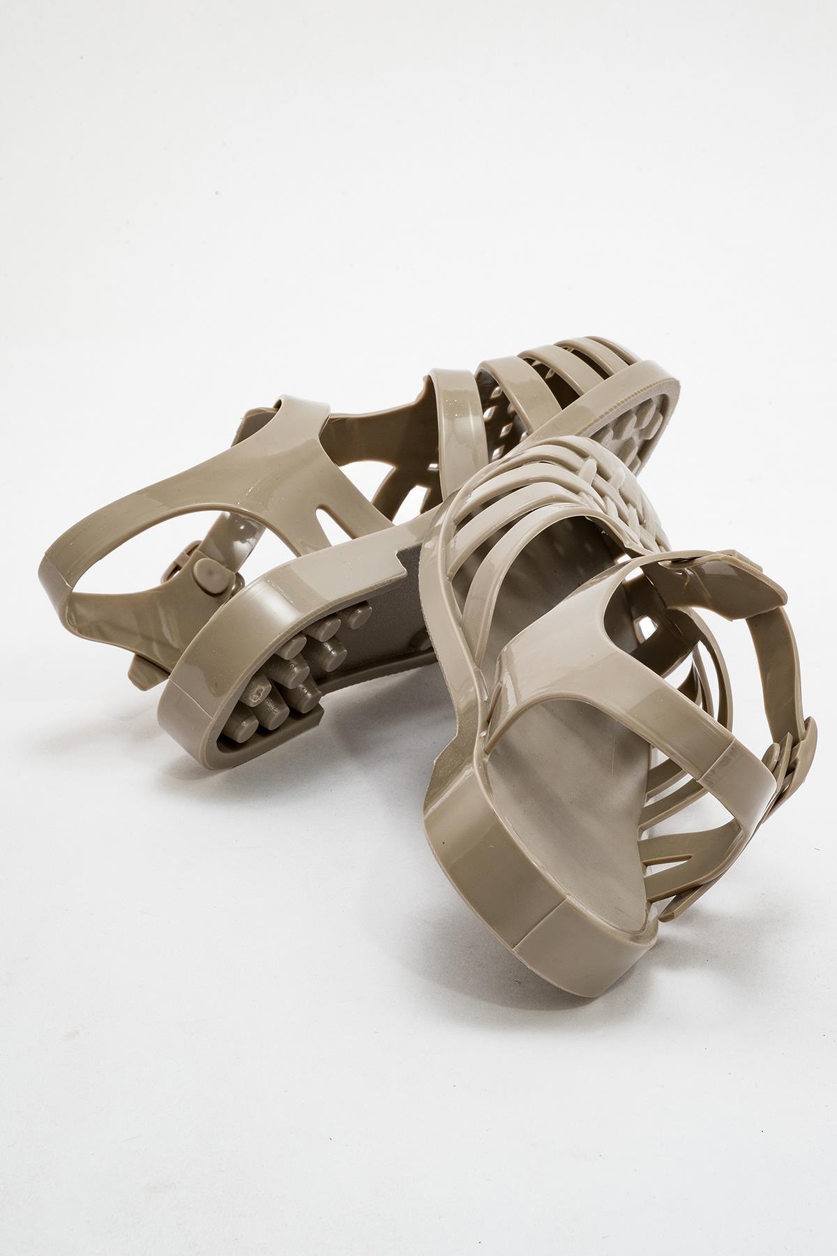 Kadın Plaj Sandalet VİZON - Görsel 5