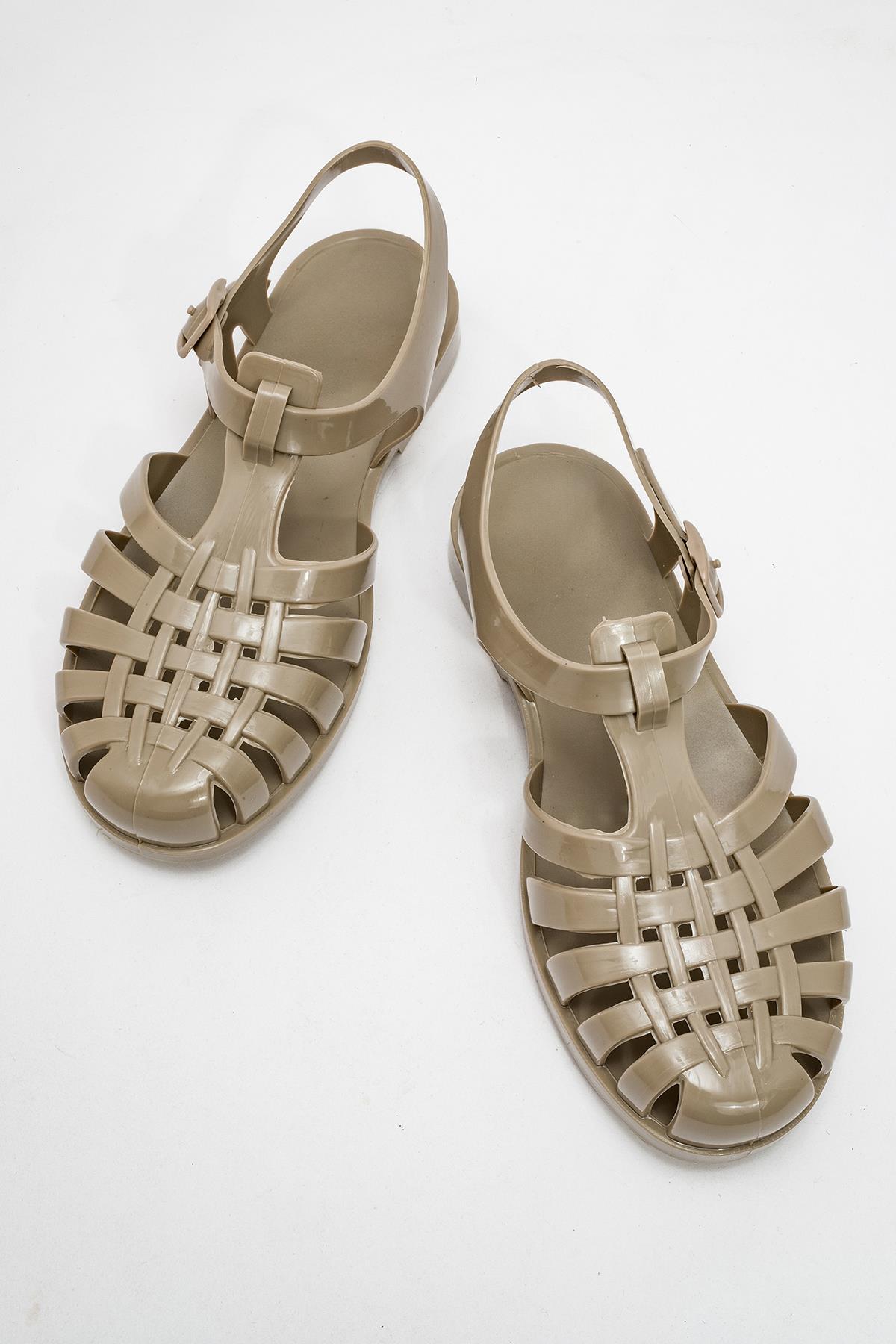 Kadın Plaj Sandalet VİZON - Görsel 6