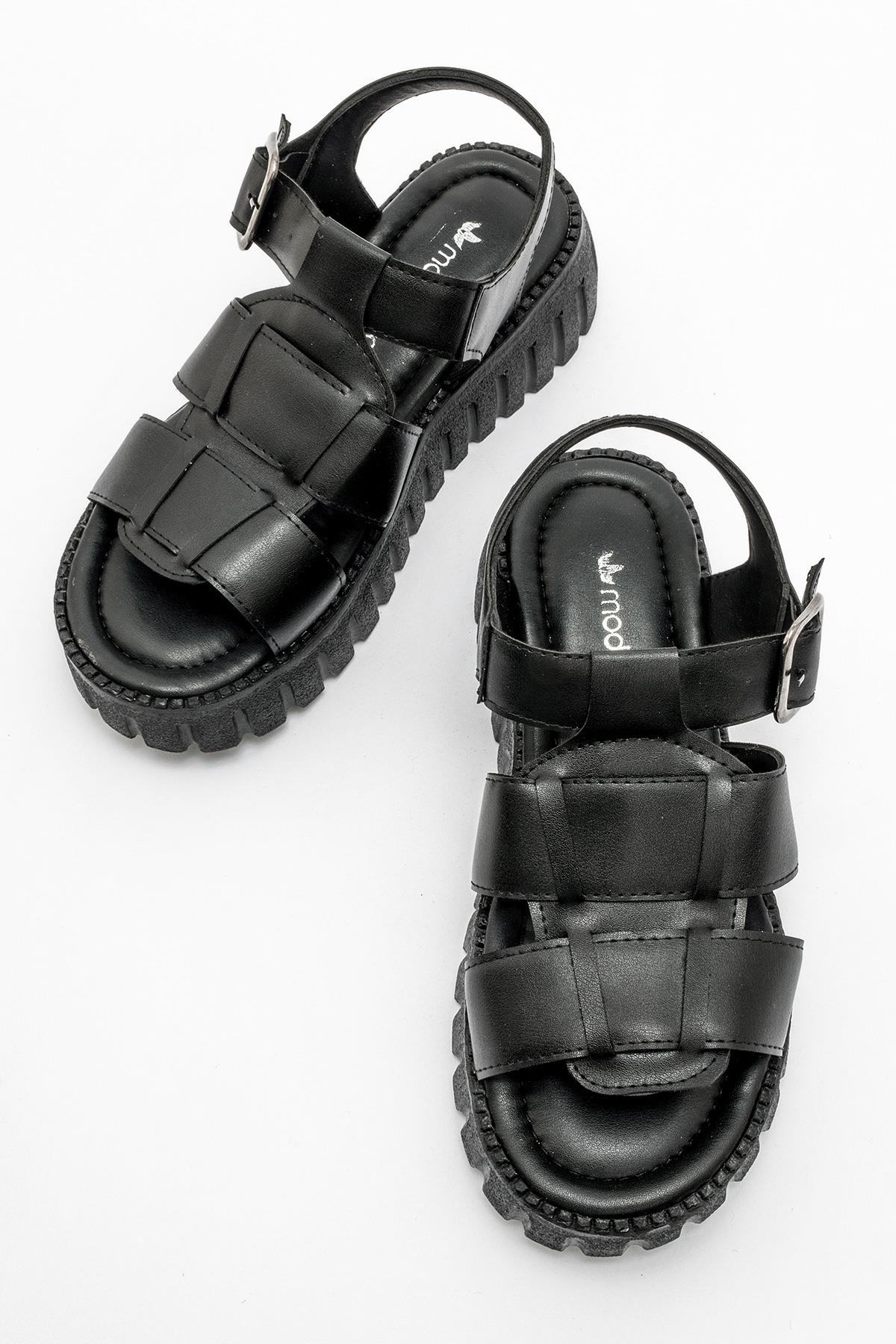 Kadın Biyeli Sandalet SİYAH - Görsel 6