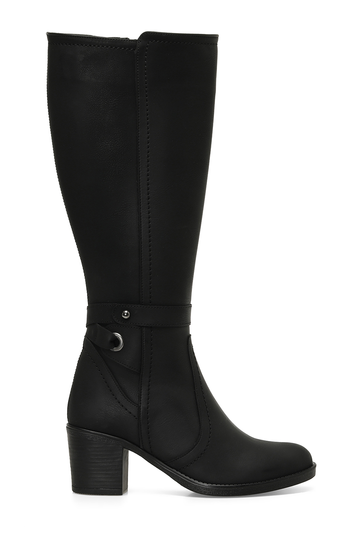 24K-1032 4PR Siyah Kadın Topuklu Çizme - Görsel 2