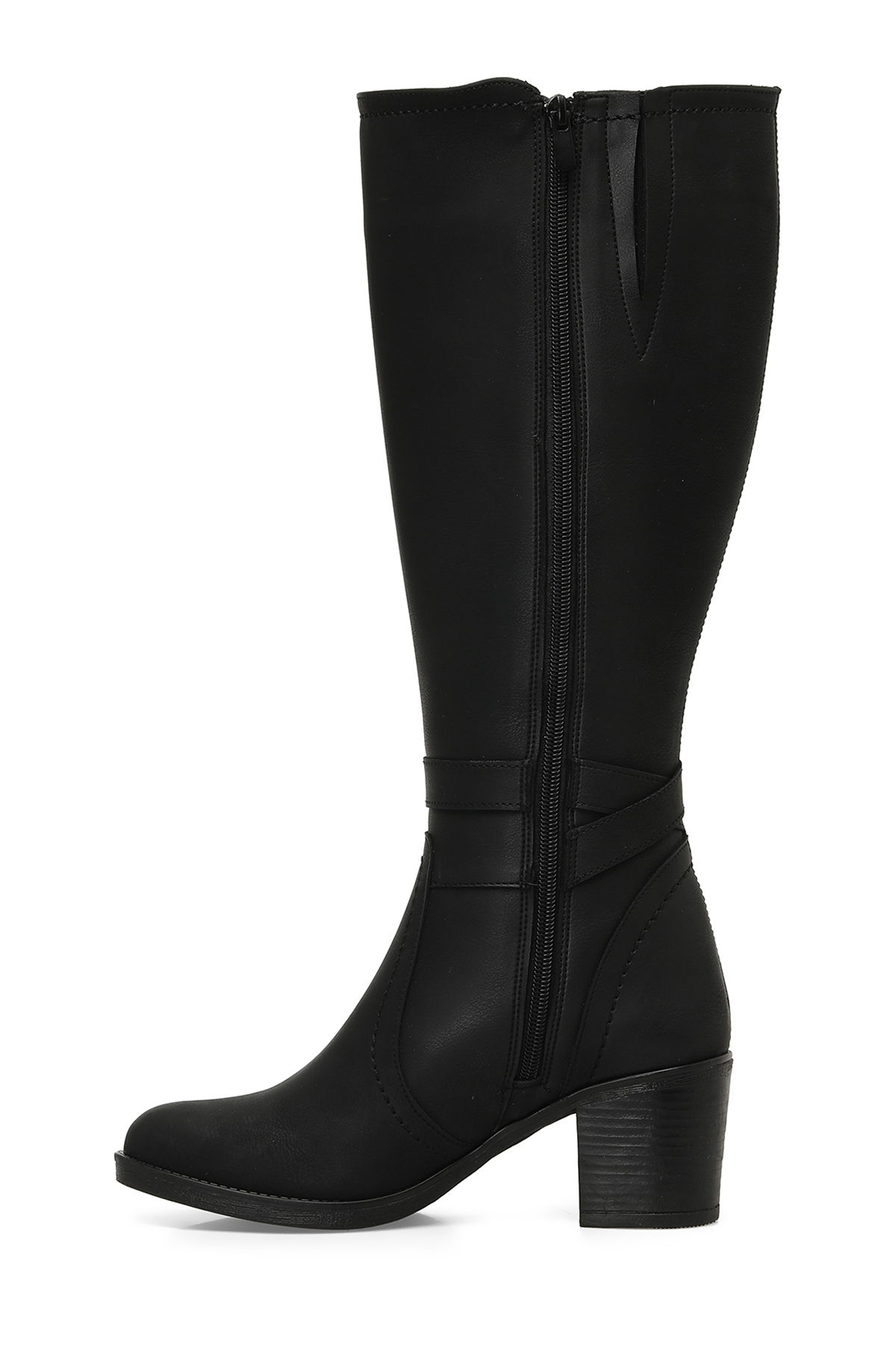 24K-1032 4PR Siyah Kadın Topuklu Çizme - Görsel 4