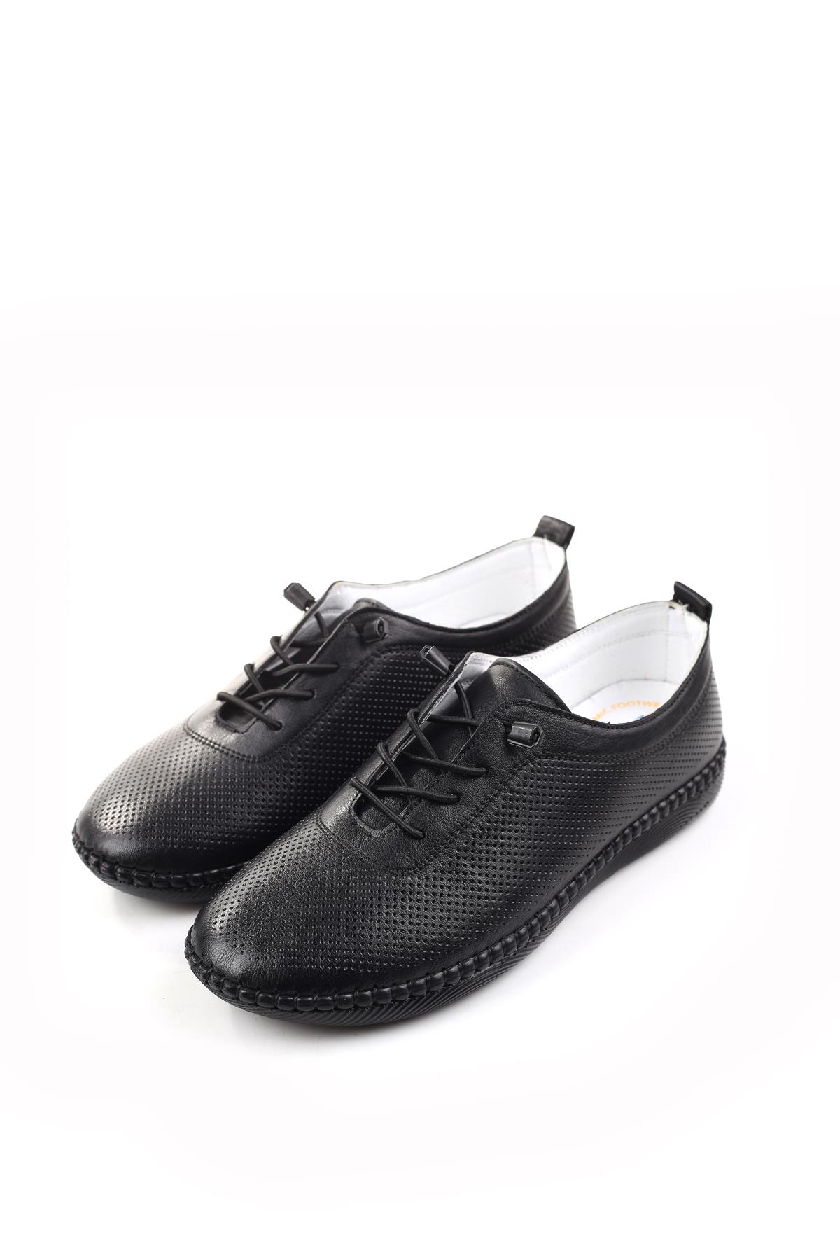 Tardelli 7000-1 Hakiki Deri Ortopedik Taban Kadın Ayakkabı - Görsel 3