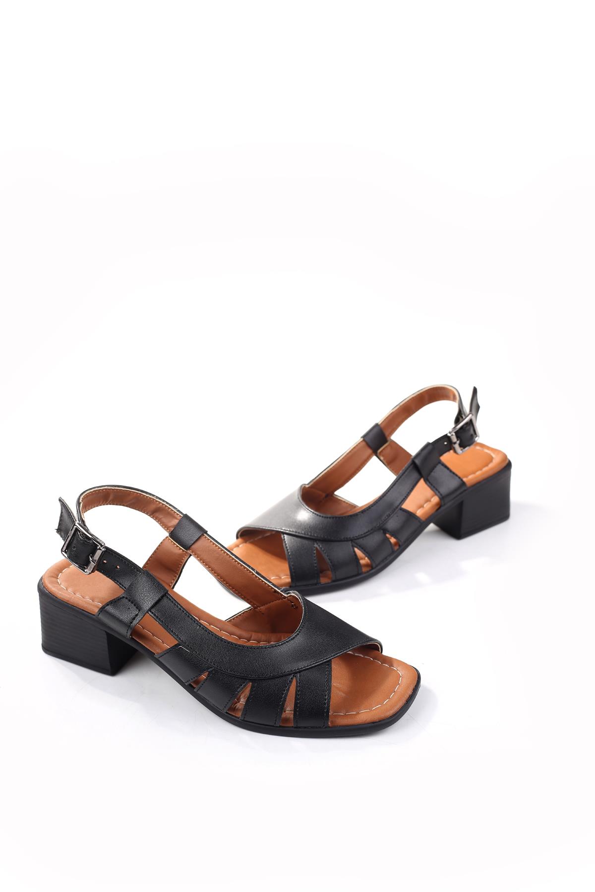 Frzn-1611 Kadın 4,5 Cm Topuklu Yazlık Ayakkabı - Görsel 2