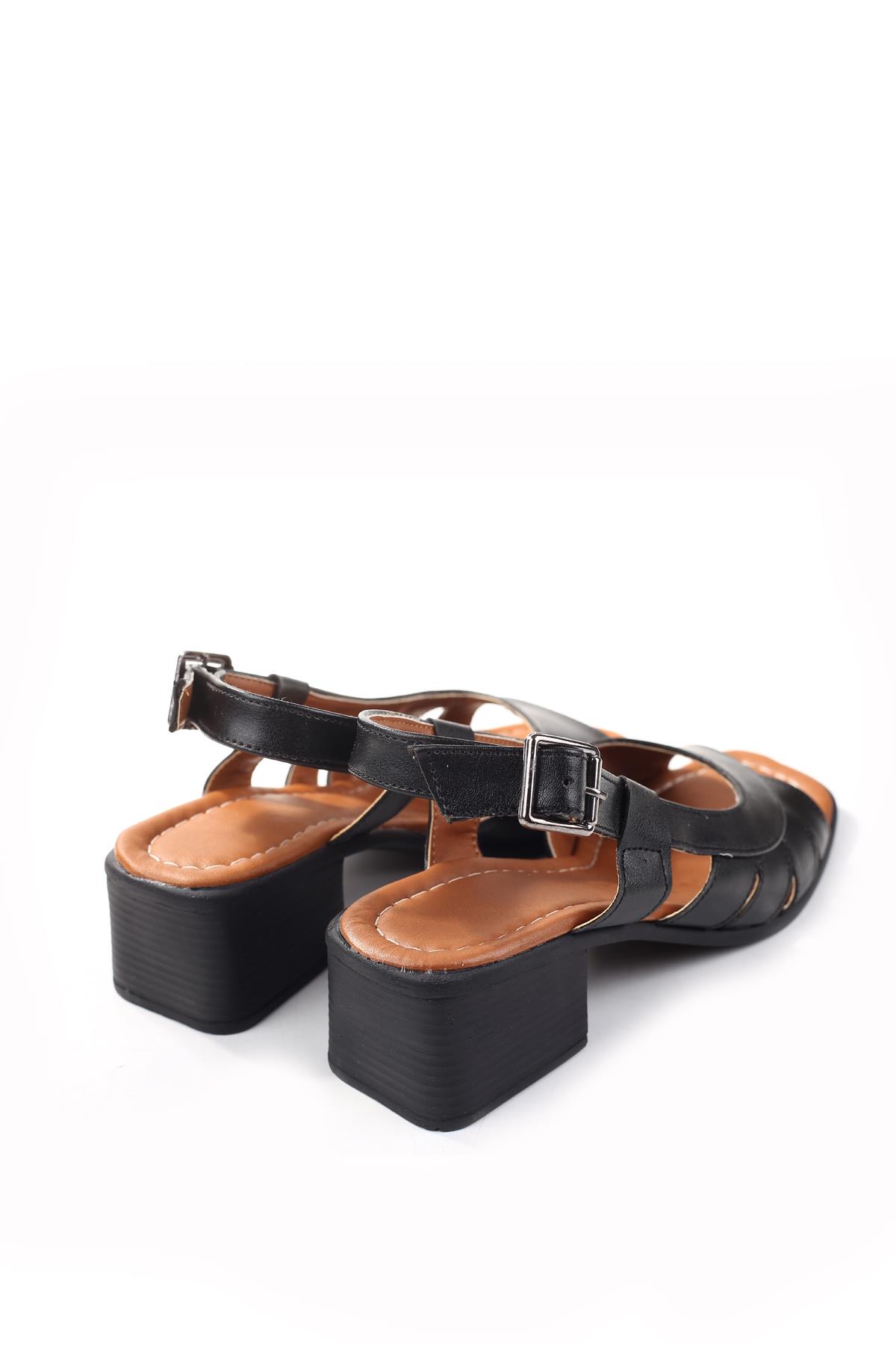 Frzn-1611 Kadın 4,5 Cm Topuklu Yazlık Ayakkabı - Görsel 5