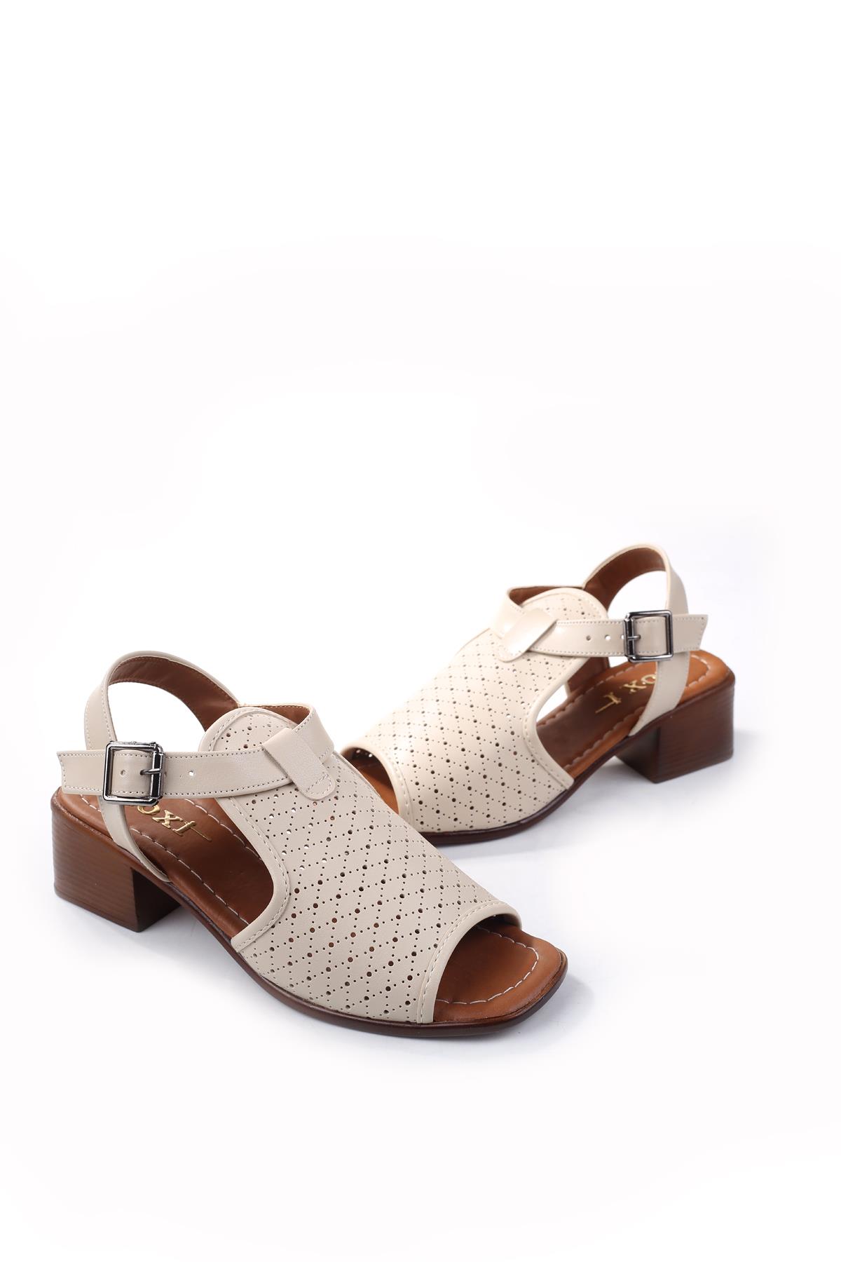 Frzn-1613 Kadın 4,5 Cm Topuklu Yazlık Ayakkabı - Görsel 2