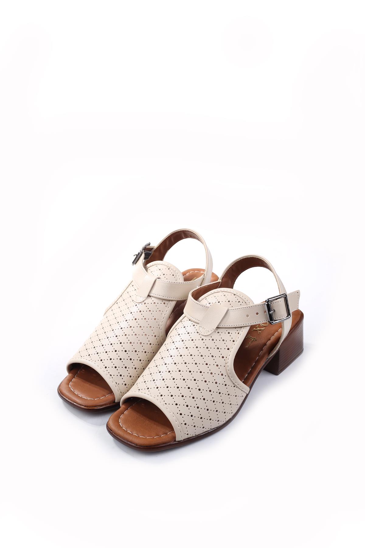 Frzn-1613 Kadın 4,5 Cm Topuklu Yazlık Ayakkabı - Görsel 3