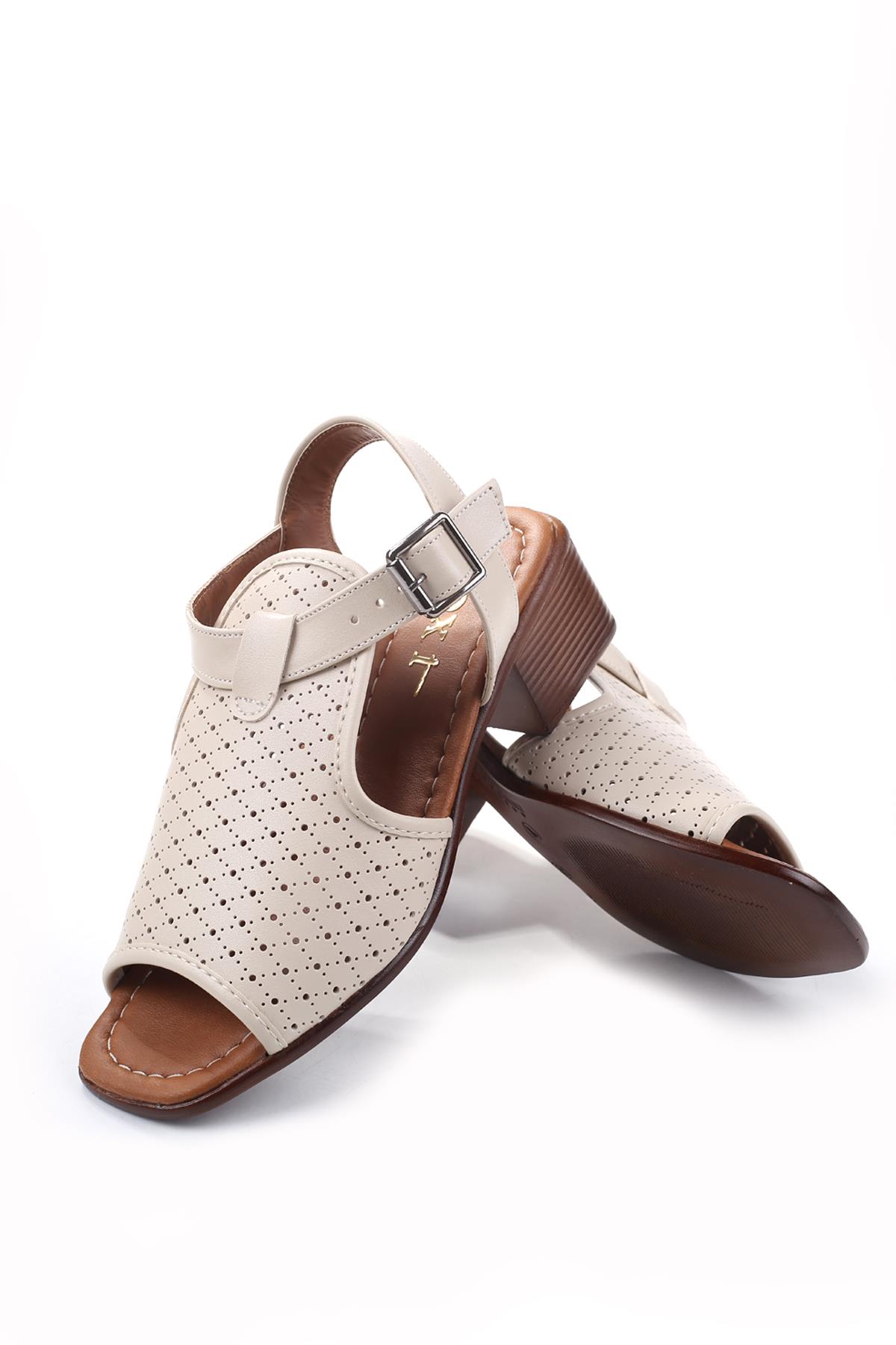 Frzn-1613 Kadın 4,5 Cm Topuklu Yazlık Ayakkabı - Görsel 4