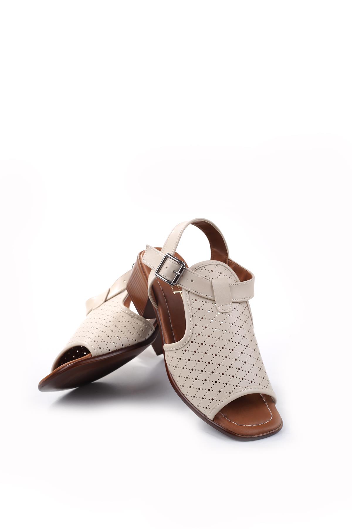 Frzn-1613 Kadın 4,5 Cm Topuklu Yazlık Ayakkabı - Görsel 5