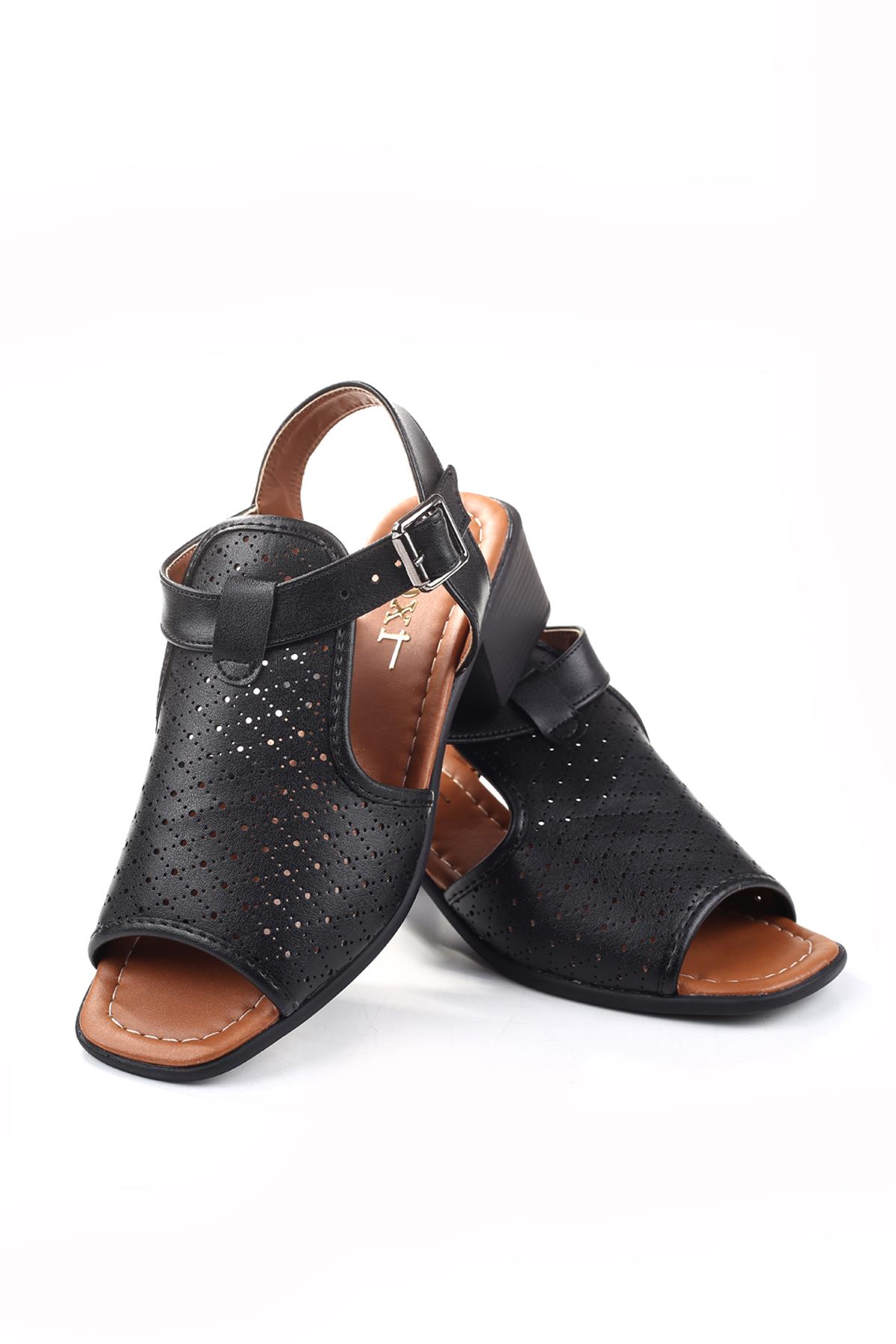 Frzn-1613 Kadın 4,5 Cm Topuklu Yazlık Ayakkabı - Görsel 4