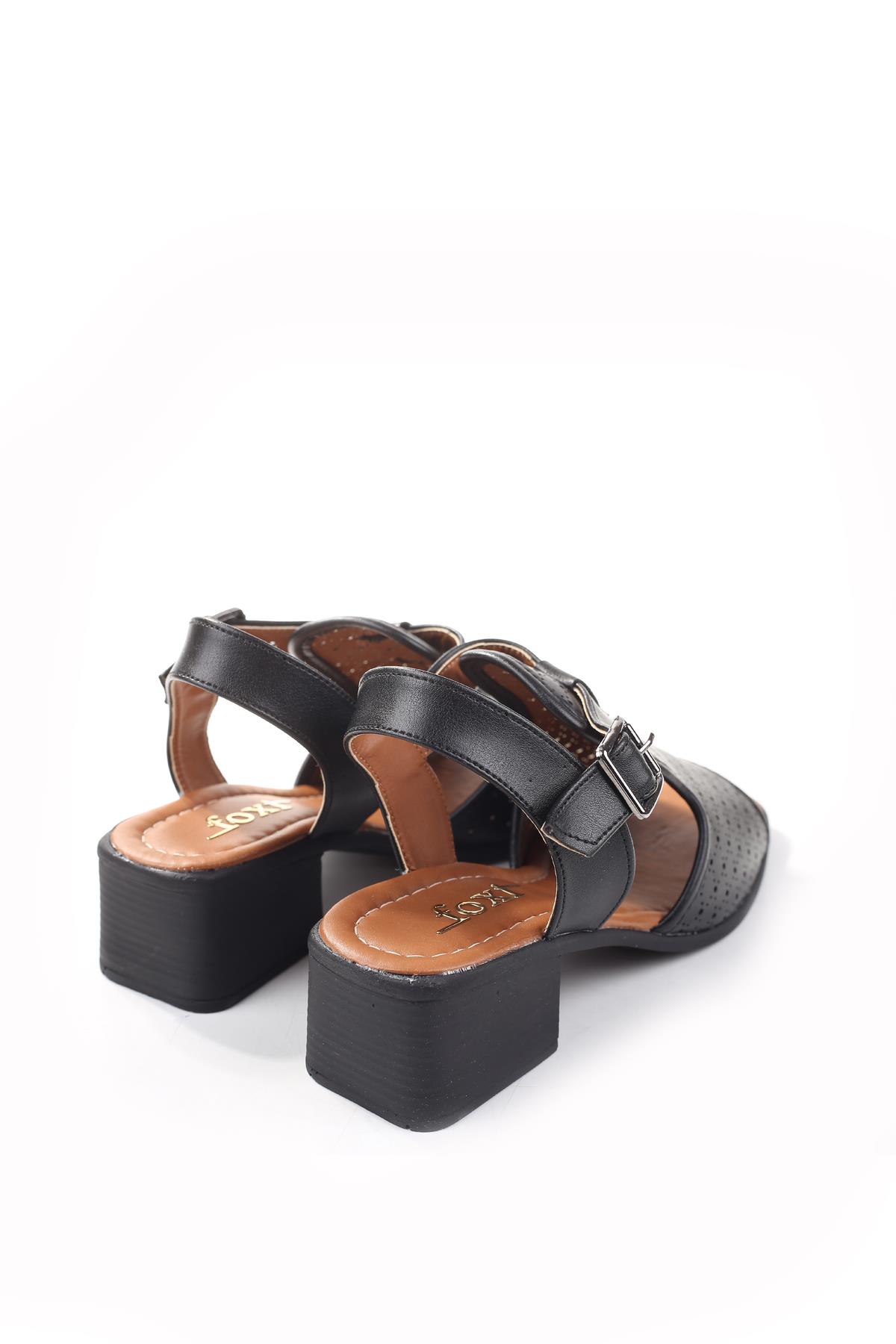 Frzn-1613 Kadın 4,5 Cm Topuklu Yazlık Ayakkabı - Görsel 5