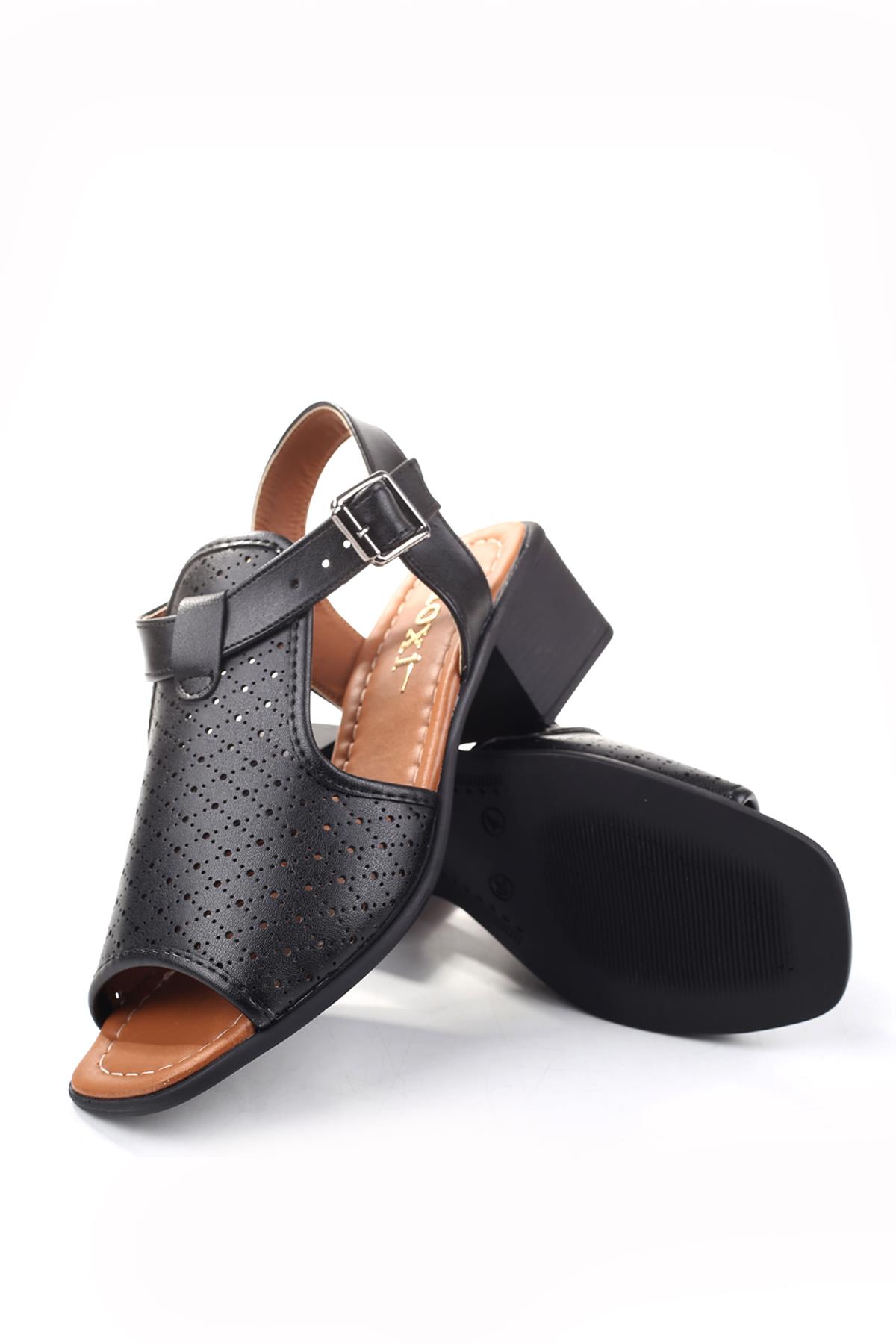 Frzn-1613 Kadın 4,5 Cm Topuklu Yazlık Ayakkabı - Görsel 6