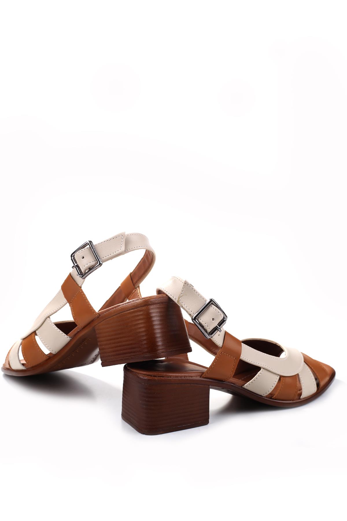 Frzn-1611 Kadın 4,5 Cm Topuklu Yazlık Ayakkabı - Görsel 6