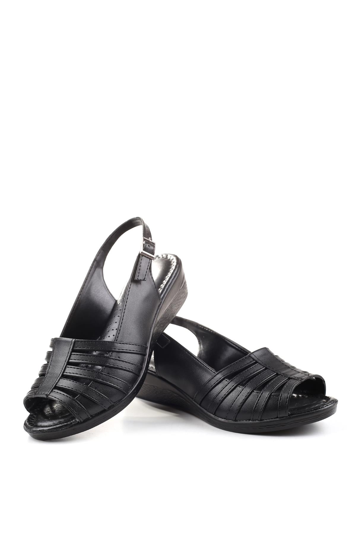 3785 Ortopedik Büyük Numara Kadın Günlük Sandalet - Görsel 4