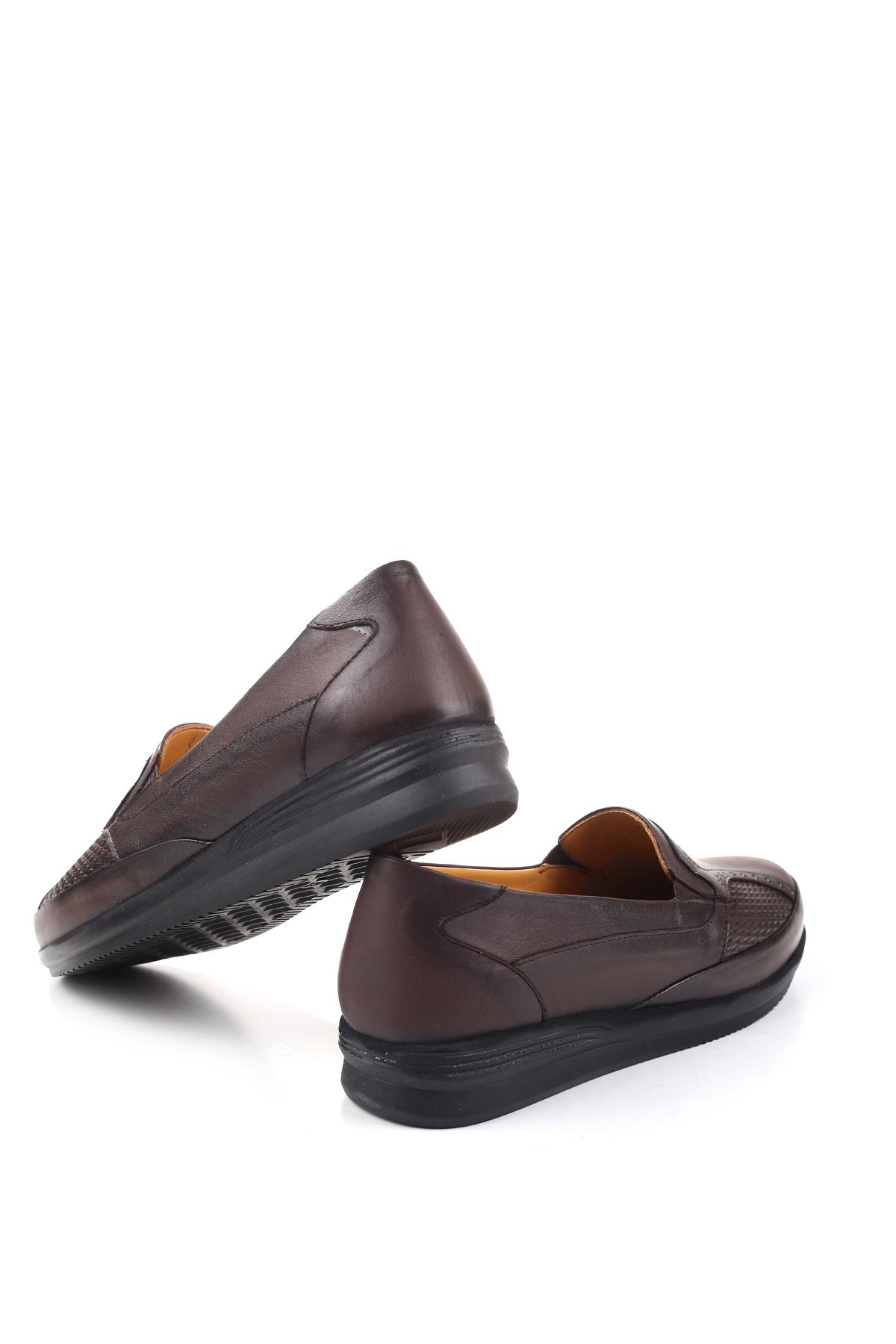 3775 Kadın Büyük Numara Ortopedik Taban Deri Ayakkabı - Görsel 5