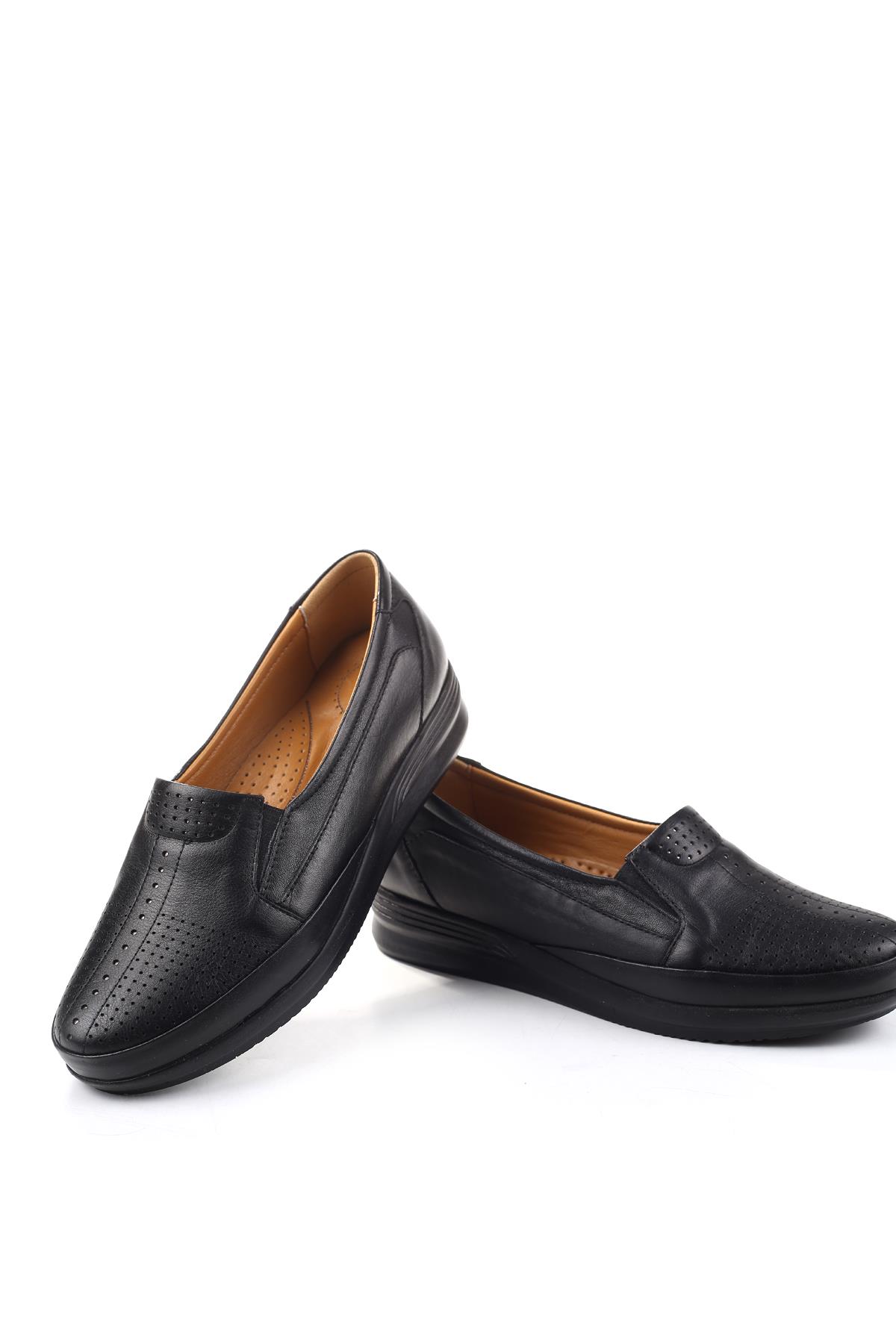 3771 Kadın Ortopedik Taban Deri Ayakkabı - Görsel 4