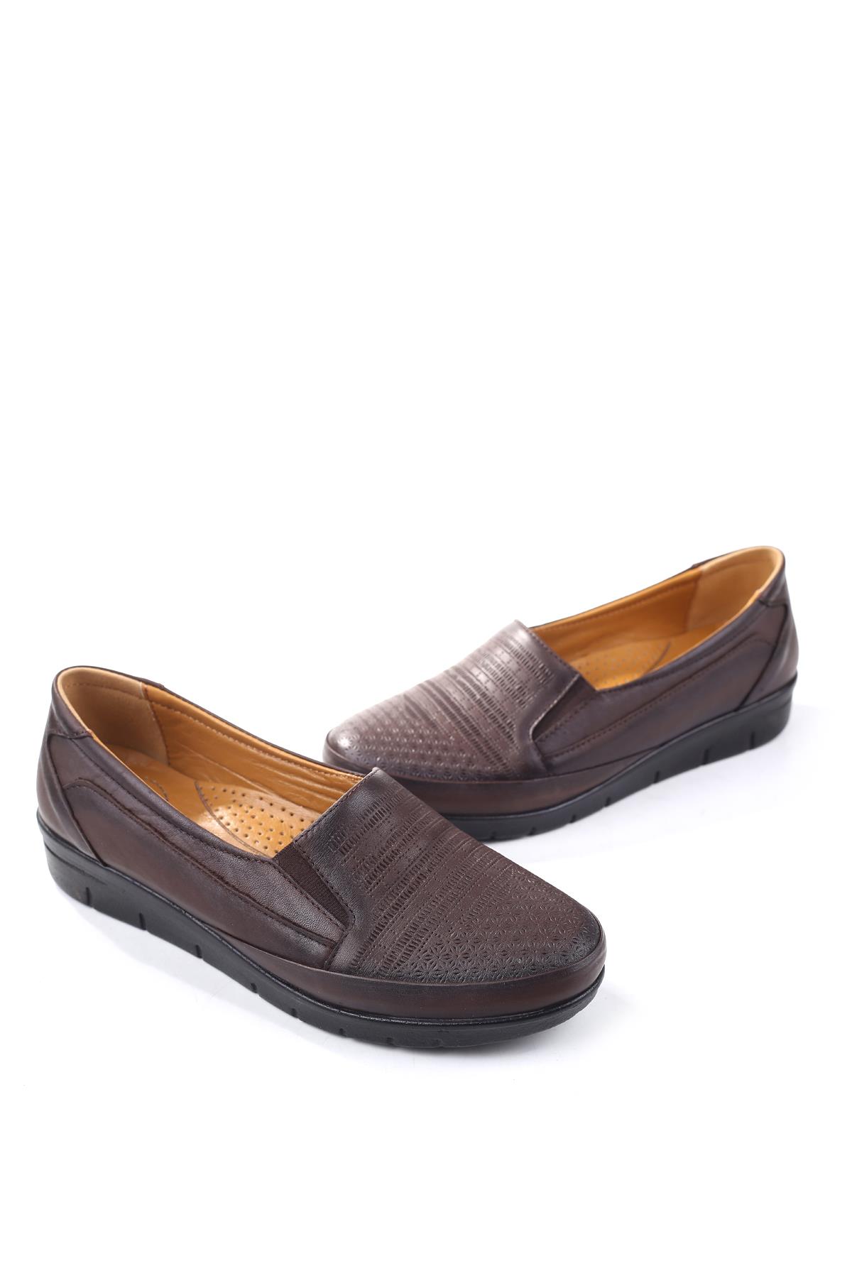 3769 Kadın Ortopedik Taban Deri Ayakkabı - Görsel 2