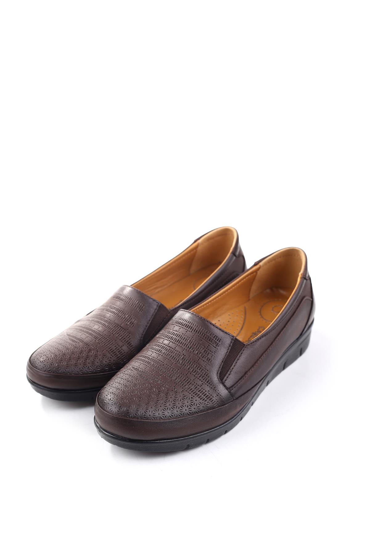 3769 Kadın Ortopedik Taban Deri Ayakkabı - Görsel 3