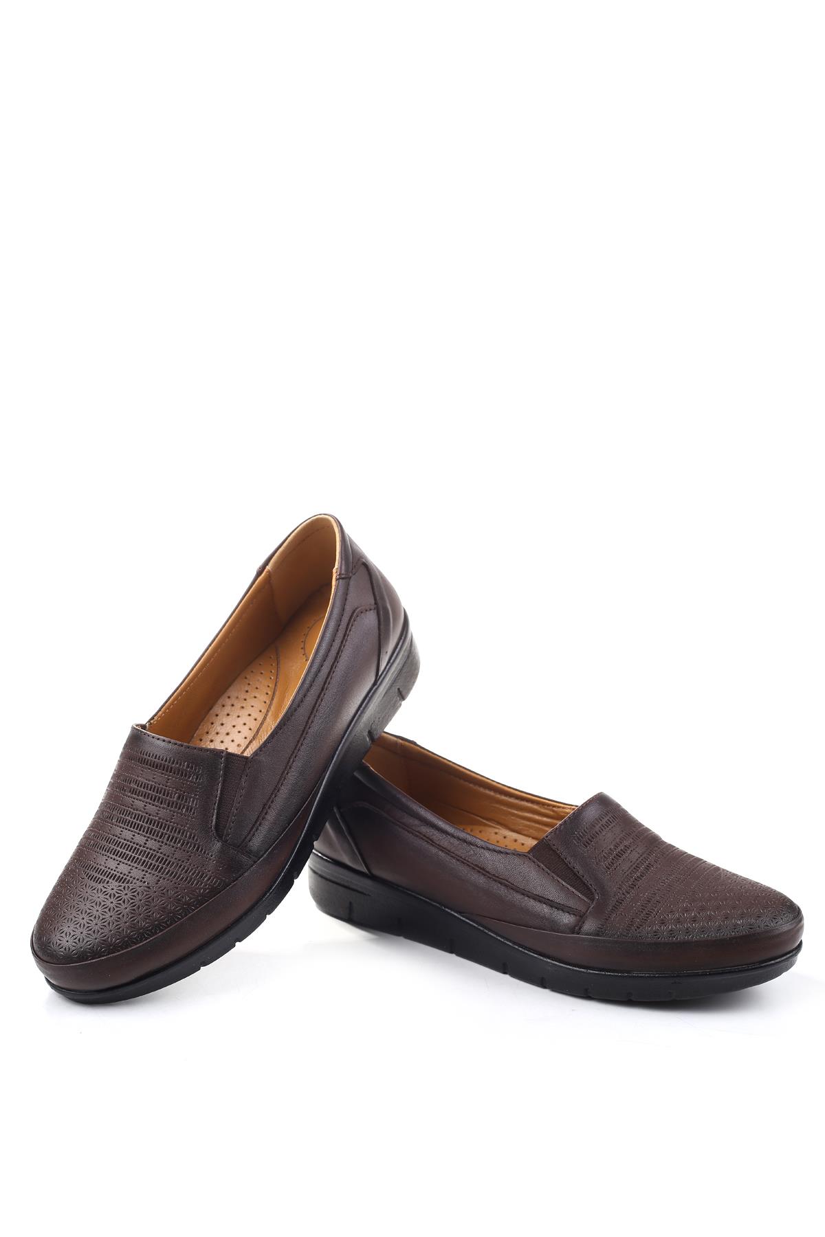 3769 Kadın Ortopedik Taban Deri Ayakkabı - Görsel 4