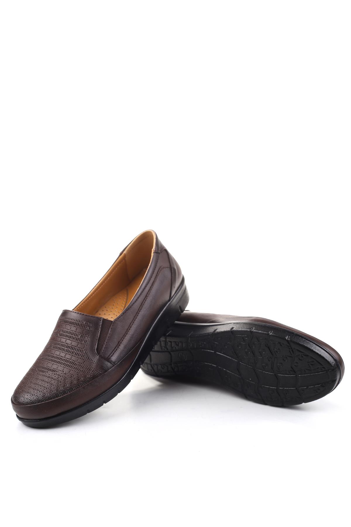 3769 Kadın Ortopedik Taban Deri Ayakkabı - Görsel 6